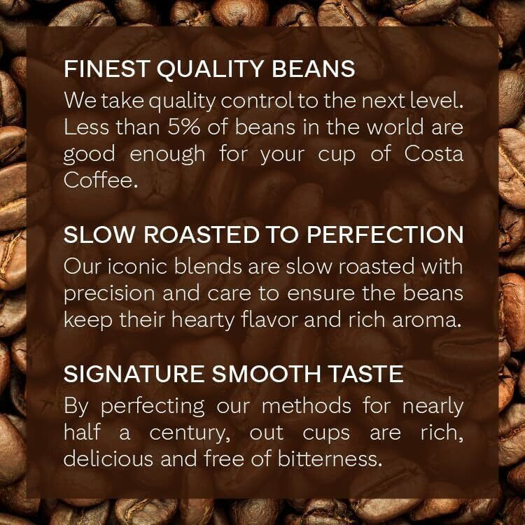 Costa Coffee Single Serve Pods Compatible With Keurig K-Cup Brewers, Medium Roast, 20 Count