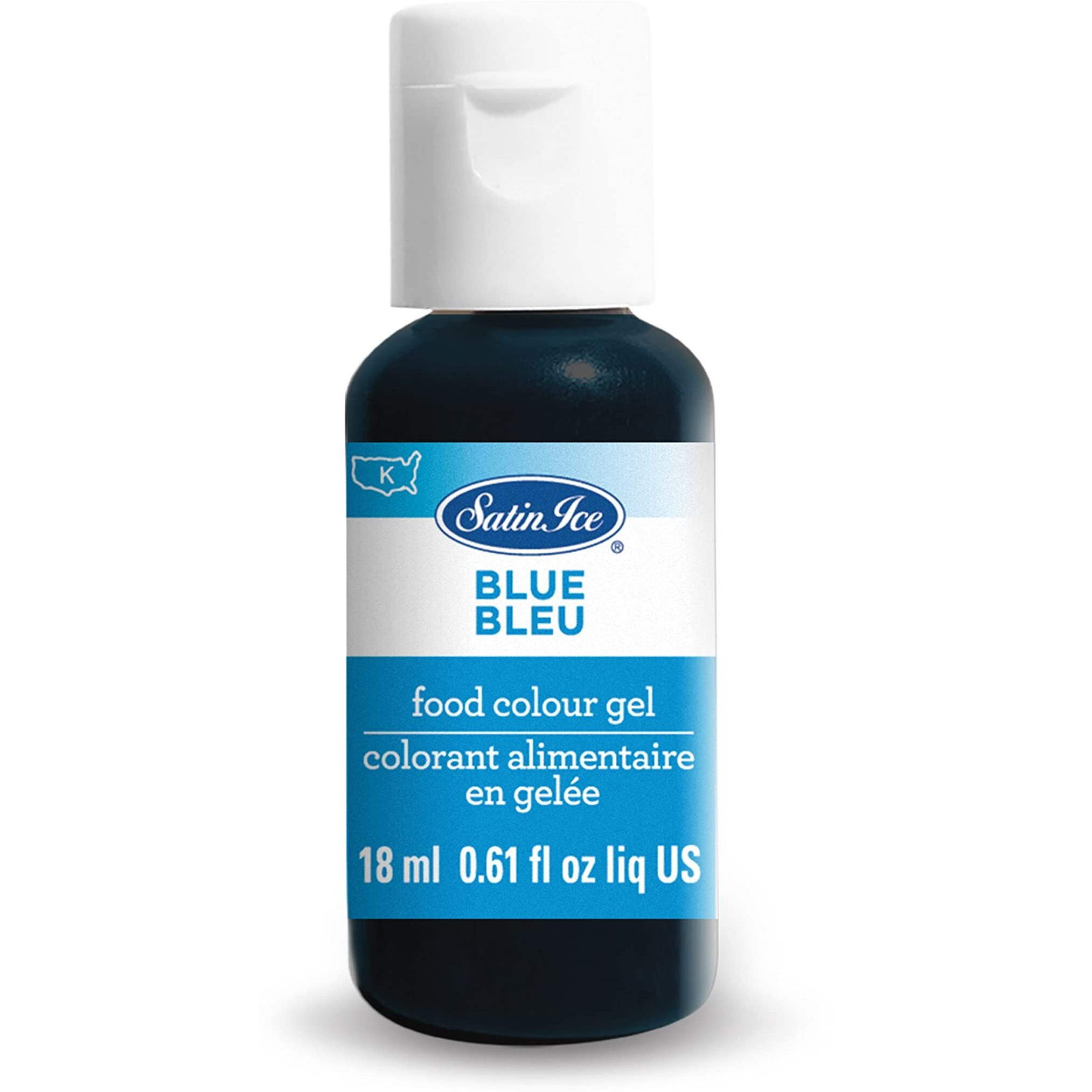 Satin Ice Food Color Liquid Gel, 0.61 Fl Oz Bottle, Blue