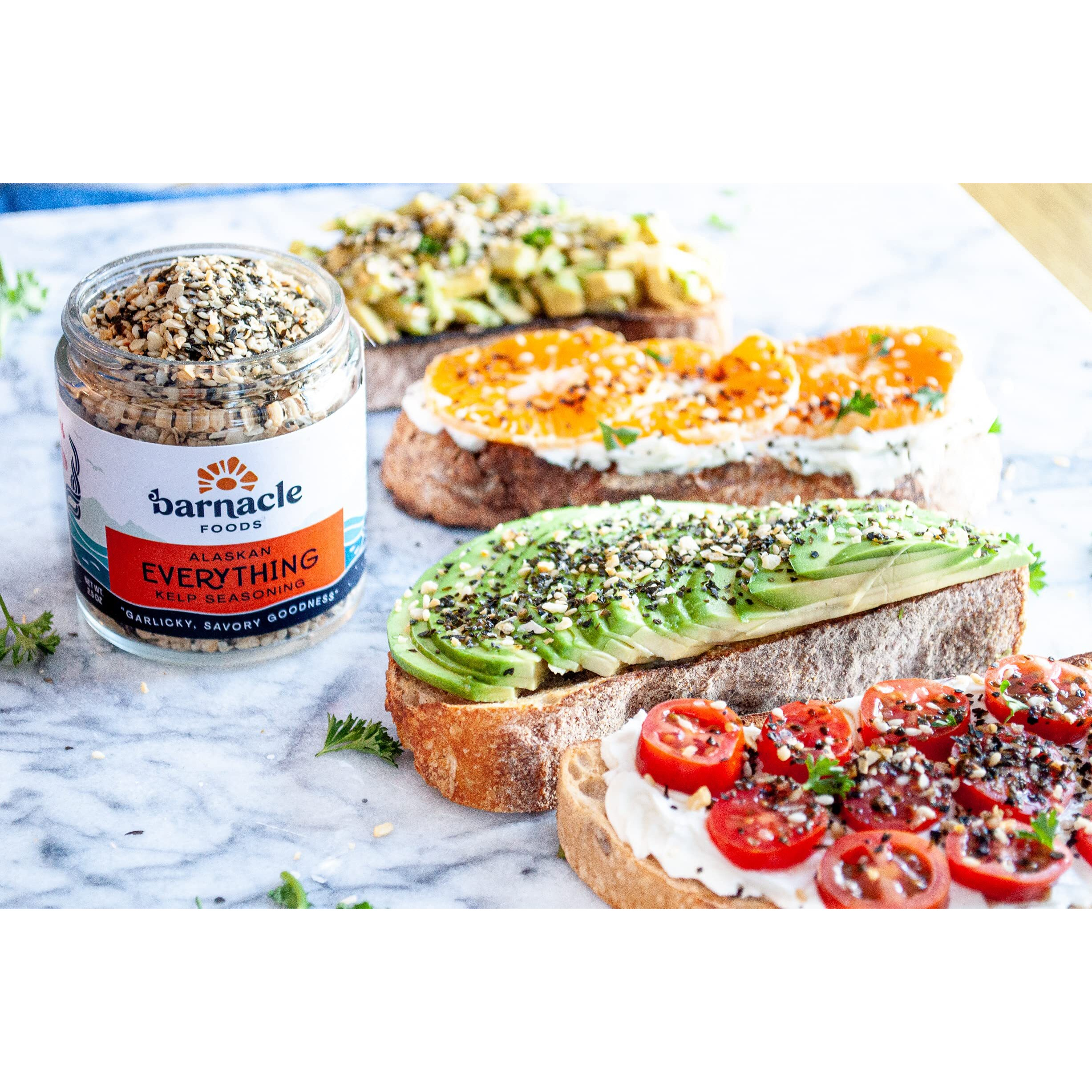 Barnacle Foods Everything Bagel Kelp Seasoning | 2.5 Oz. | Classic Bagel Topper | Great For Meat, Tempura Add-In, Scrambled Eggs & Toast| Made In Alaska | 1 Pack