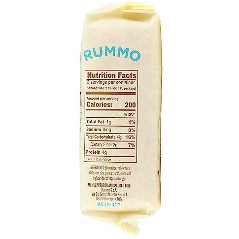 Rummo Gluten Free Rigatoni N.50 - Gluten Free Pasta, Made With Corn & Rice, Rigatoni Pasta Noodles, Pasta From Italy - 12 Ounce (Pack Of 12)