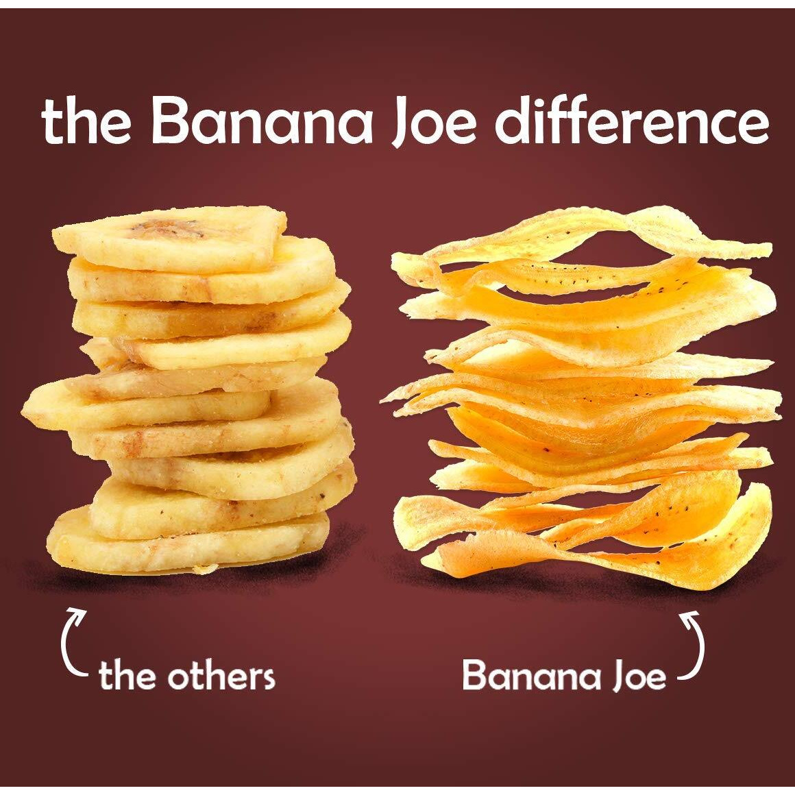 Banana Chips - Dried Bananas Gluten Free Chips (Hickory Bbq) Dehydrated Fruits Healthy Chips Snacks For Adults & Kids - Vegan Paleo Non Gmo Dried Fruits Snacks (Made From 100% Real Banana) 6 Packs