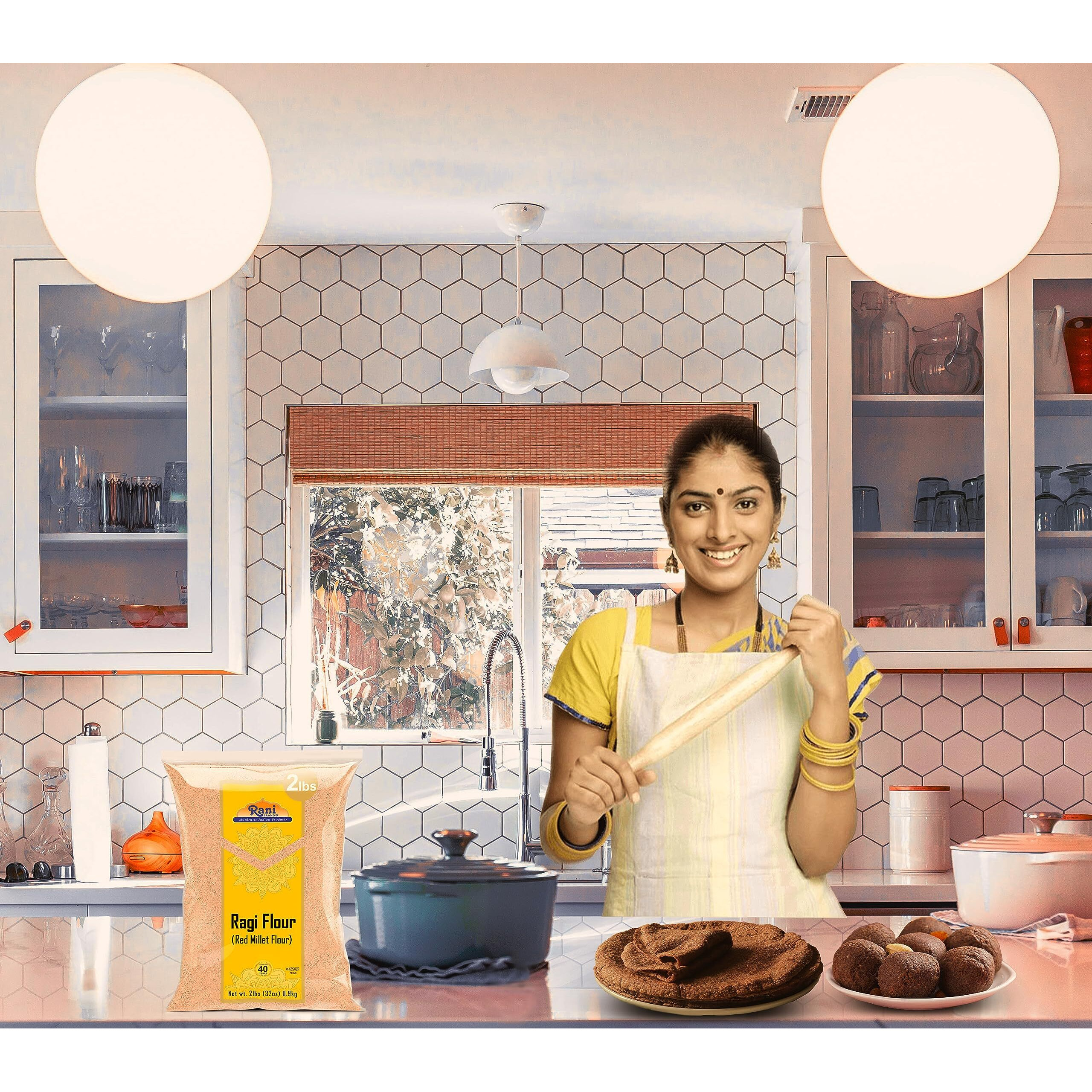 Rani Ragi (Finger Millet) Flour 32Oz (2Lbs) 908G ~ All Natural | Vegan | Gluten Friendly | Non-Gmo | Kosher | Indian Origin