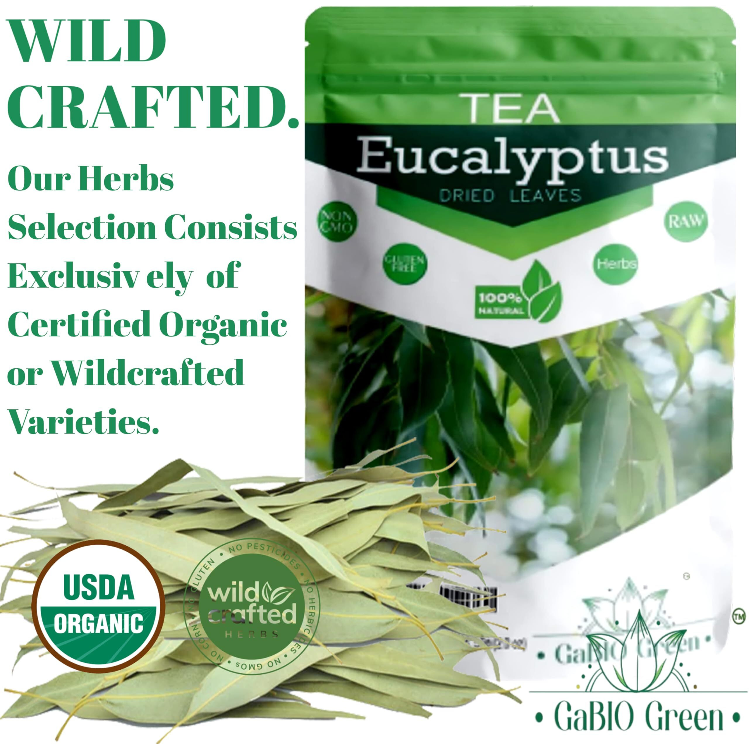 Natural Eucalyptus Herb Leaves, Whole Eucalyptus Leaves, 56G (2.0 Oz)