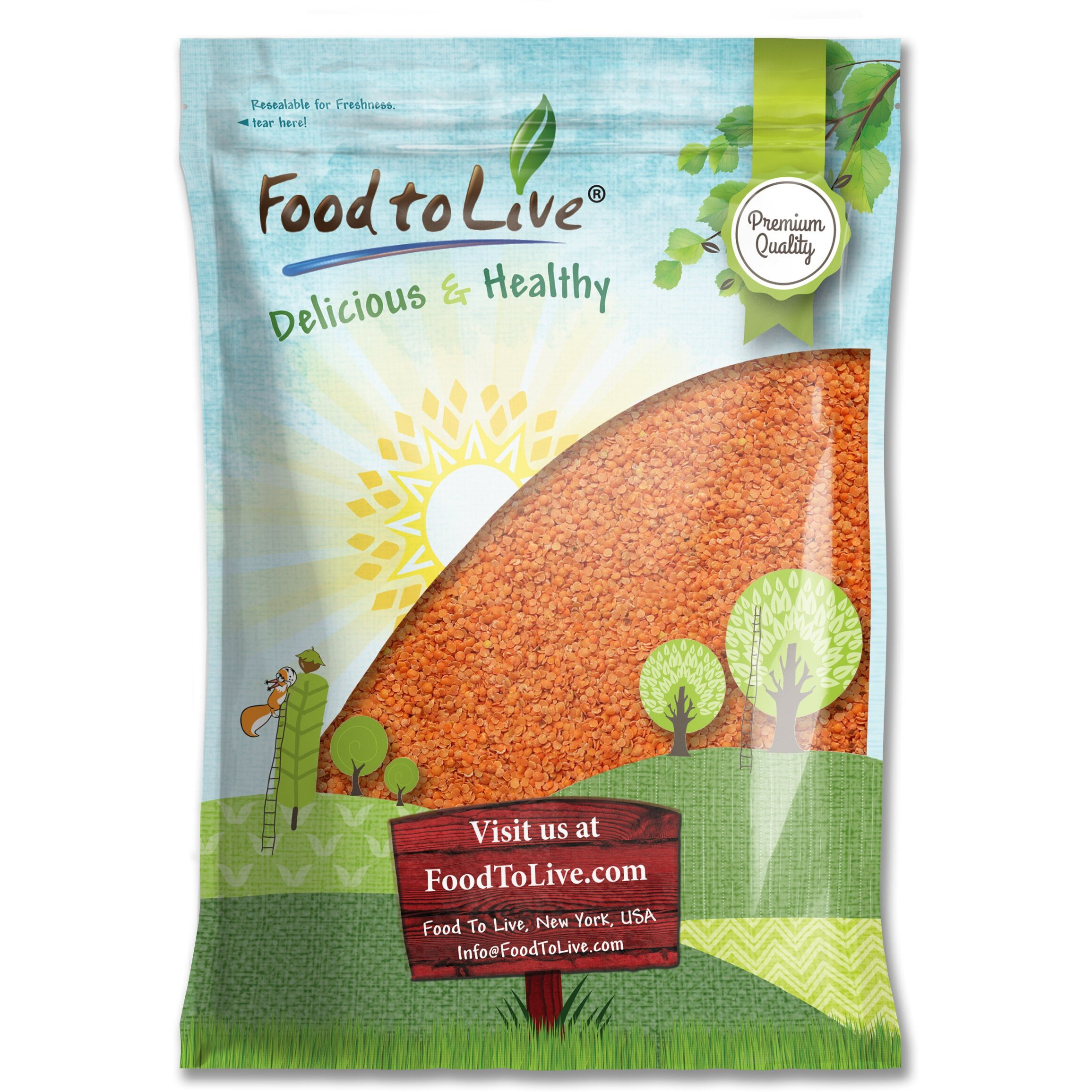 Food To Live Red Split Lentils, 10 - Pounds Masoor Dal, Dried, Vegan, Kosher, Bulk. Easy To Cook. No Soaking Required. Good Source Of Dietary Fiber, Vitamin B, Protein.
