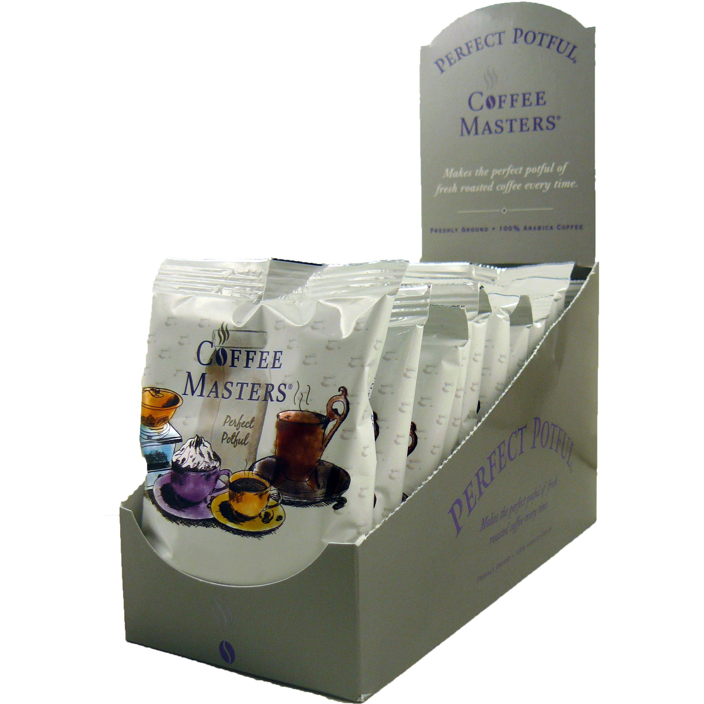 Coffee Masters Perfect Potful Caramel Kiss Ground Coffee, 1.5-Ounce Packets (Pack Of 12)