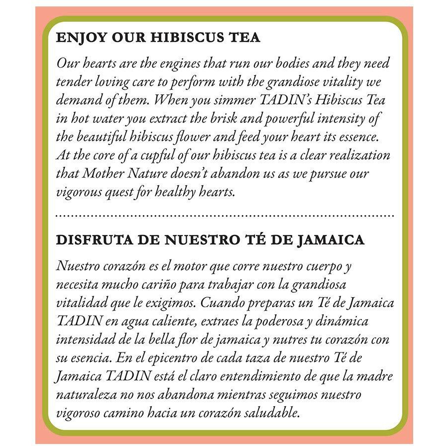 Tadin Te De Jamaica Hibiscus Tea 24 Bags.