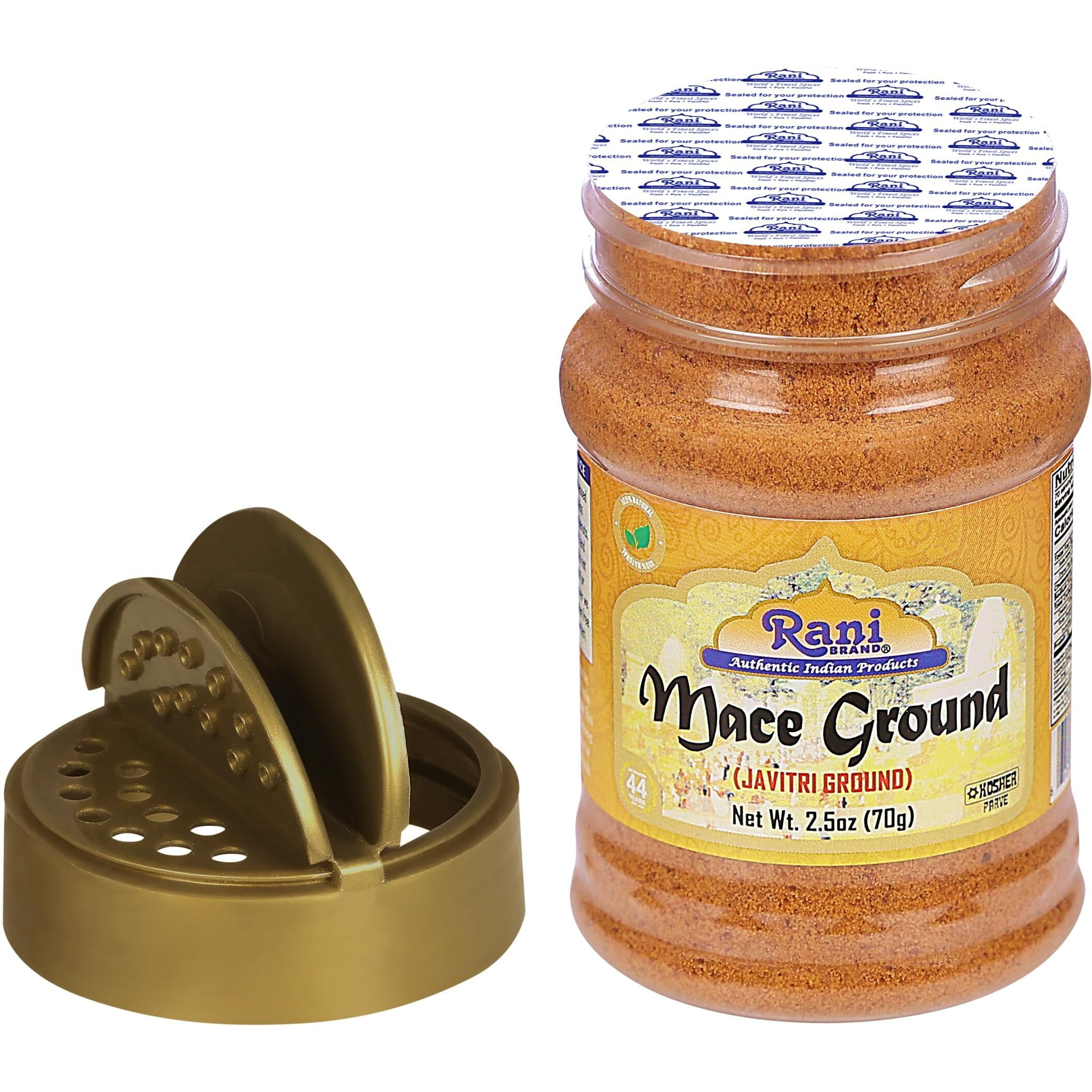 Rani Mace Ground (Javathri) Powder, Spice 2.5Oz (70G) Pet Jar ~ All Natural | Vegan | Gluten Friendly | Non-Gmo | Kosher | Indian Origin