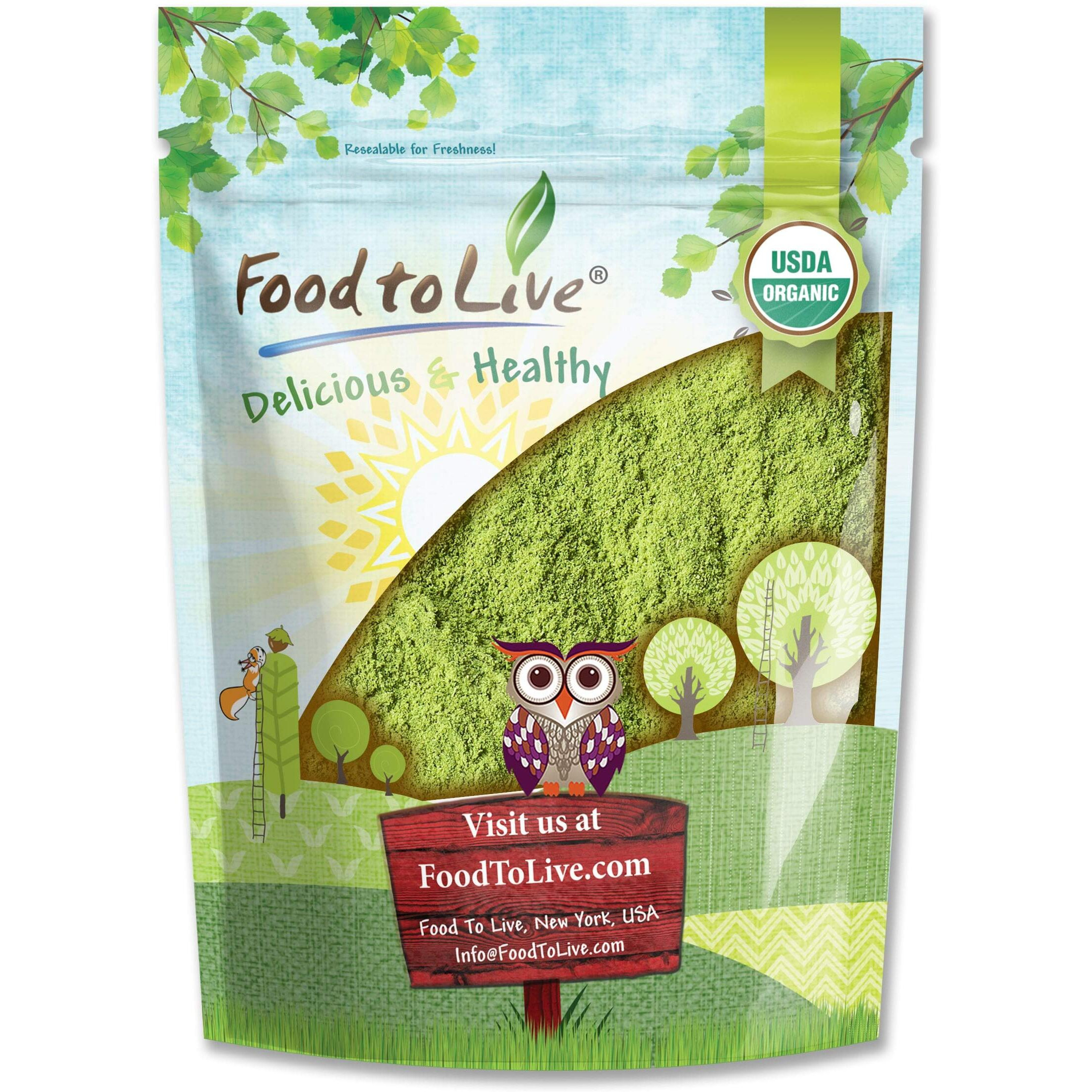 Food To Live Organic Moringa Powder, 1 Pound - Rich In, Non-Gmo, Ground Moringa Oleifera Leaf, Raw, Sun-Dried, Vegan, Bulk, Great For Drinks, Teas And Smoothies