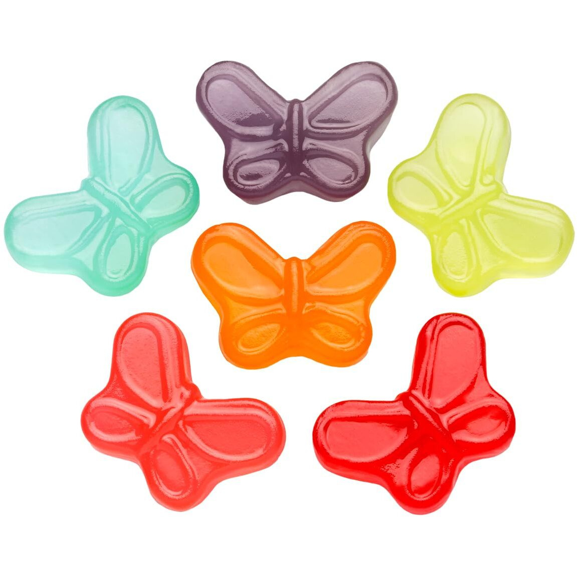 Fruidles Mini Butterflies Gummy Candy, Assorted Fruit Flavors, Allergy Friendly, Non-Gmo, No Artificial Sweeteners (2 Pounds)