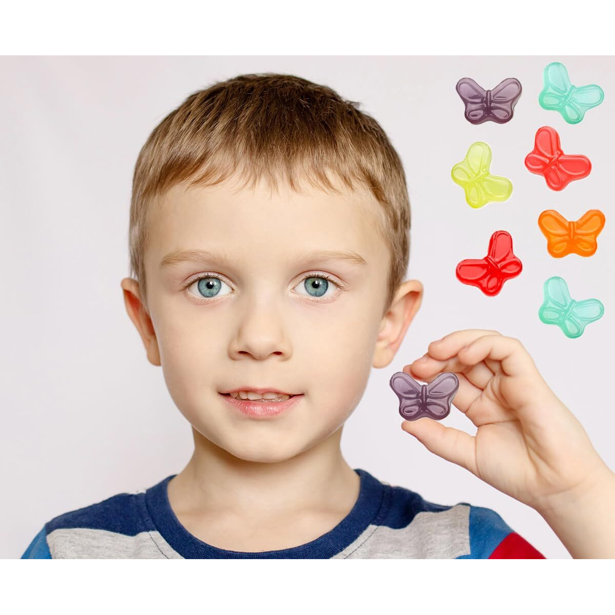 Fruidles Mini Butterflies Gummy Candy, Assorted Fruit Flavors, Allergy Friendly, Non-Gmo, No Artificial Sweeteners (2 Pounds)