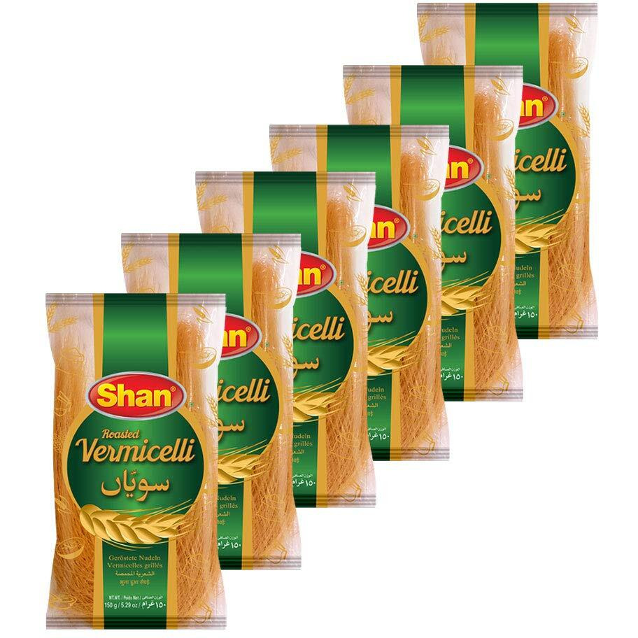 Shan - Roasted Vermicelli, 5.29 Oz (150G), Traditional Taste, Easy To Cook, Vegetarian (Pack Of 6)