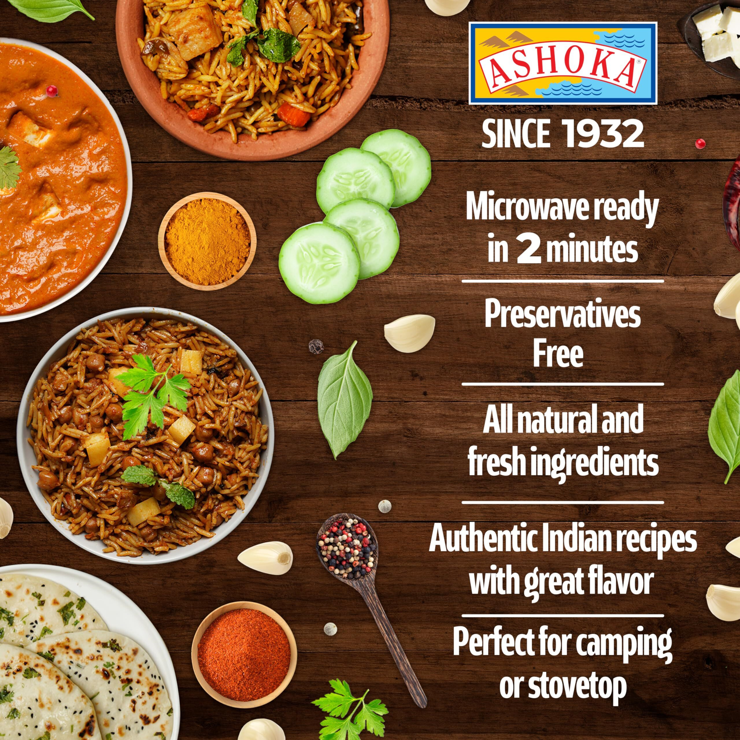 Ashoka Meals 1932, Tofu Curry, Plant-Based Gluten Free Meals, All-Natural, Ready To Heat Paneer Makhani, Kosher Certified, Authentic Indian Cuisine, Healthy Work Lunch, No Preservatives, Pack Of 1