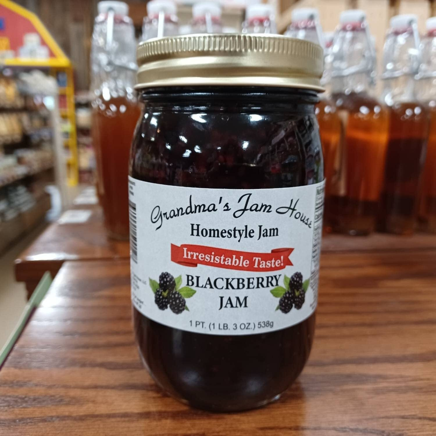 Blackberry Jam, Grandmas Jam House, Homestyle Jam , 1 Pint (1 Jar)