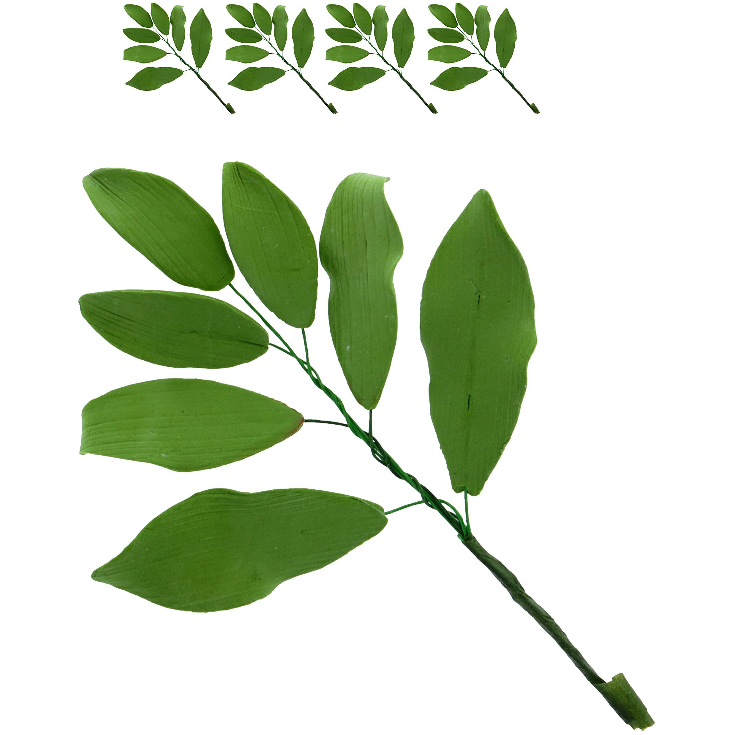 Global Sugar Art Alstroemeria Leaf Sugar Cake Flower Sprays, 4 Count By Chef Alan Tetreault