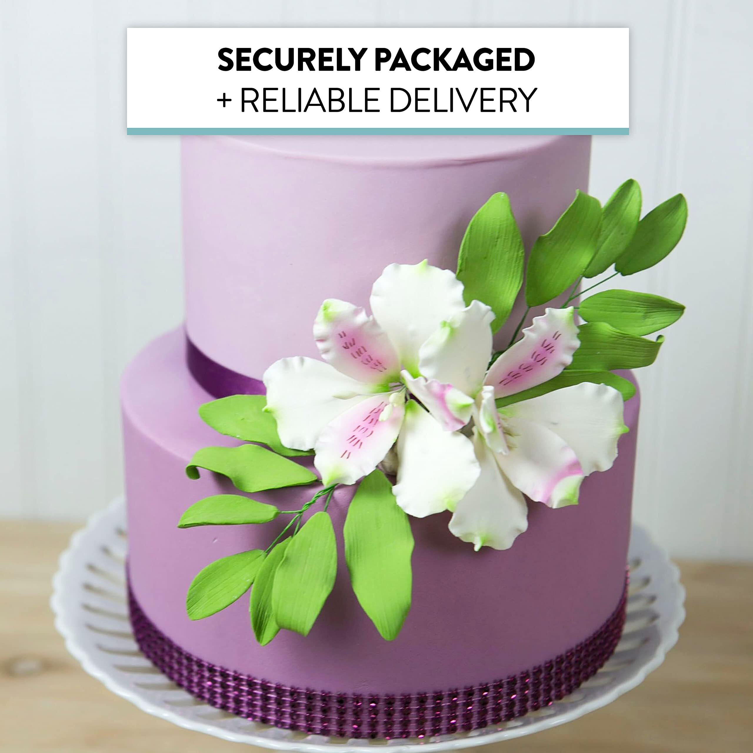 Global Sugar Art Alstroemeria Leaf Sugar Cake Flower Sprays, 4 Count By Chef Alan Tetreault