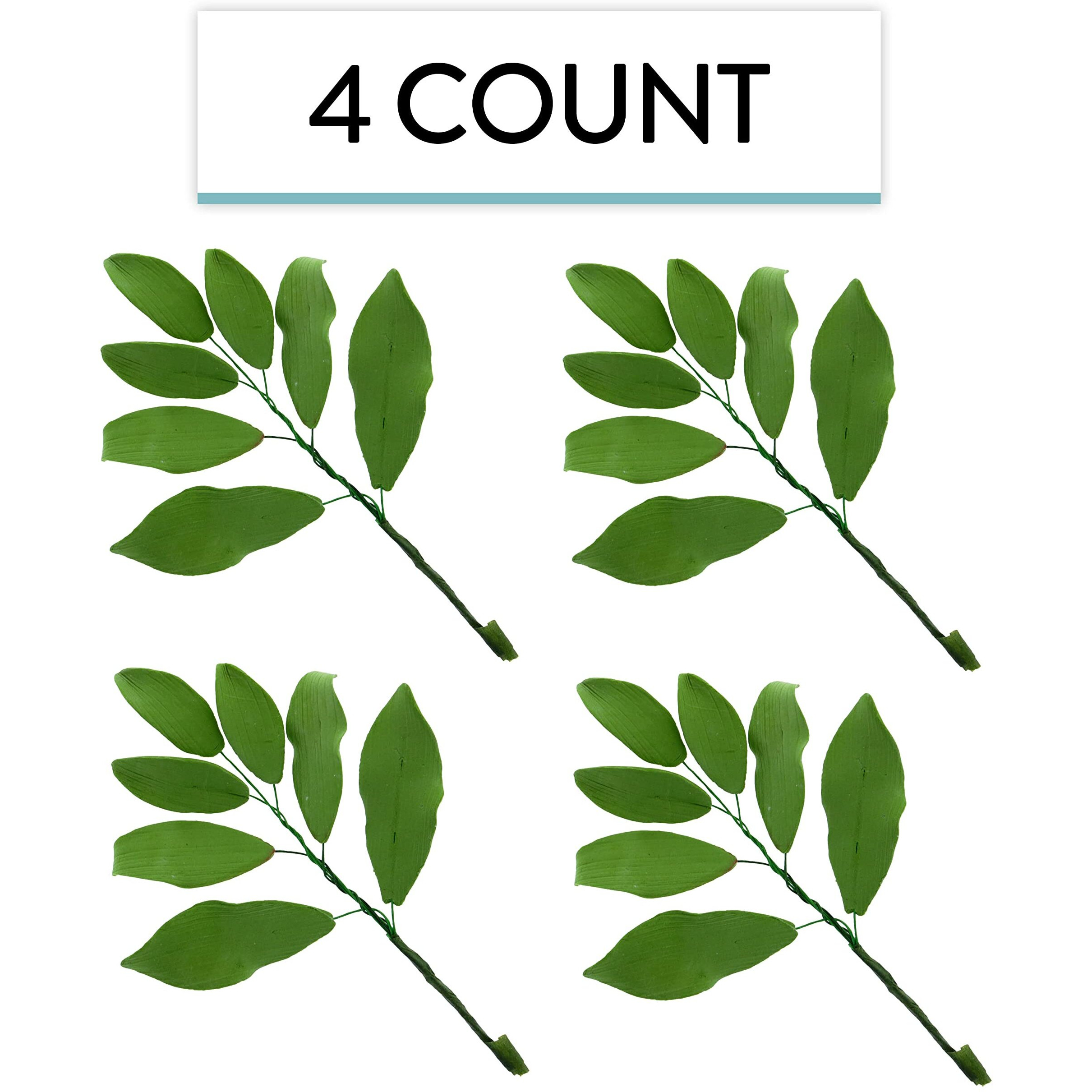 Global Sugar Art Alstroemeria Leaf Sugar Cake Flower Sprays, 4 Count By Chef Alan Tetreault