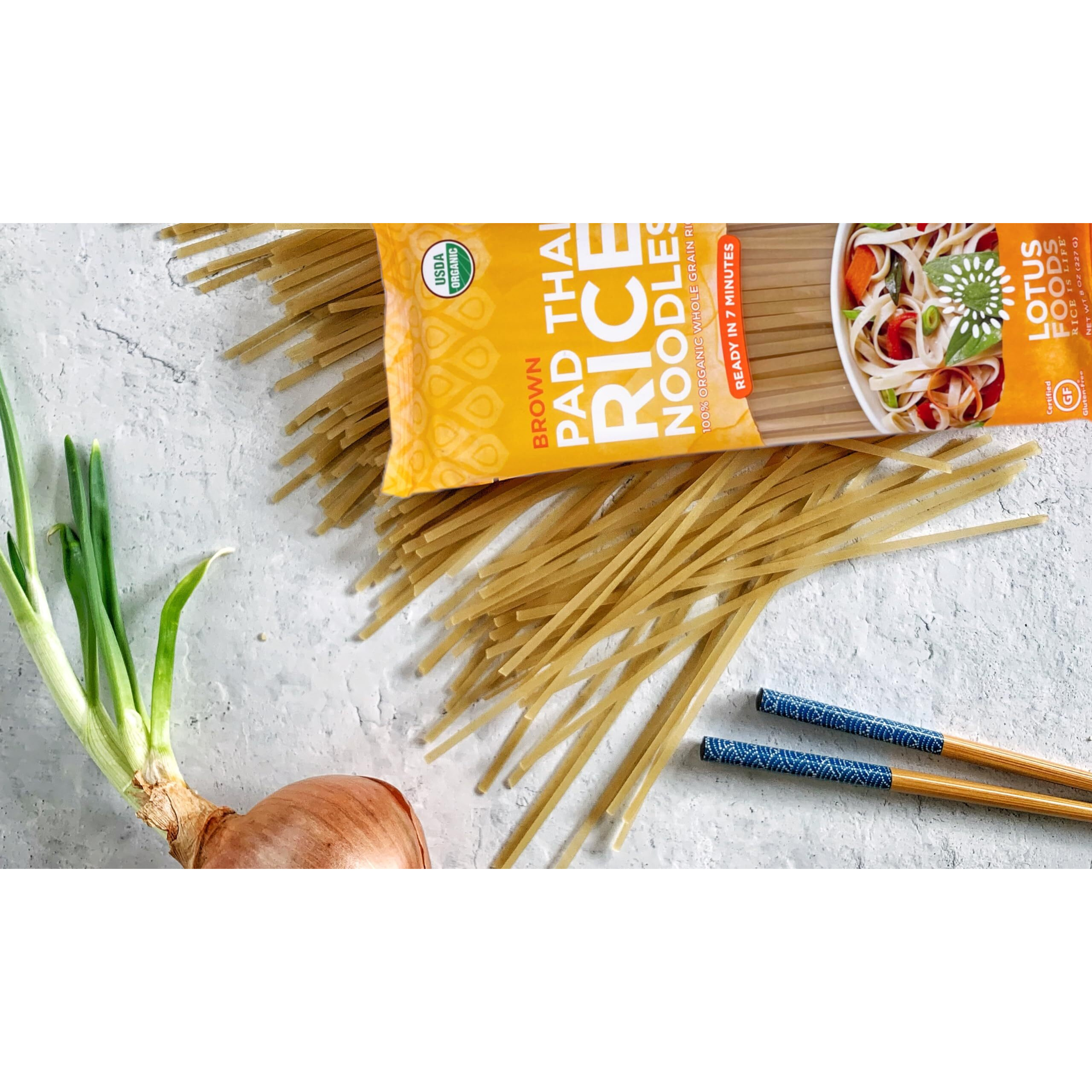 Lotus Foods Organic Brown Pad Thai Rice Noodles (Pack Of 3)