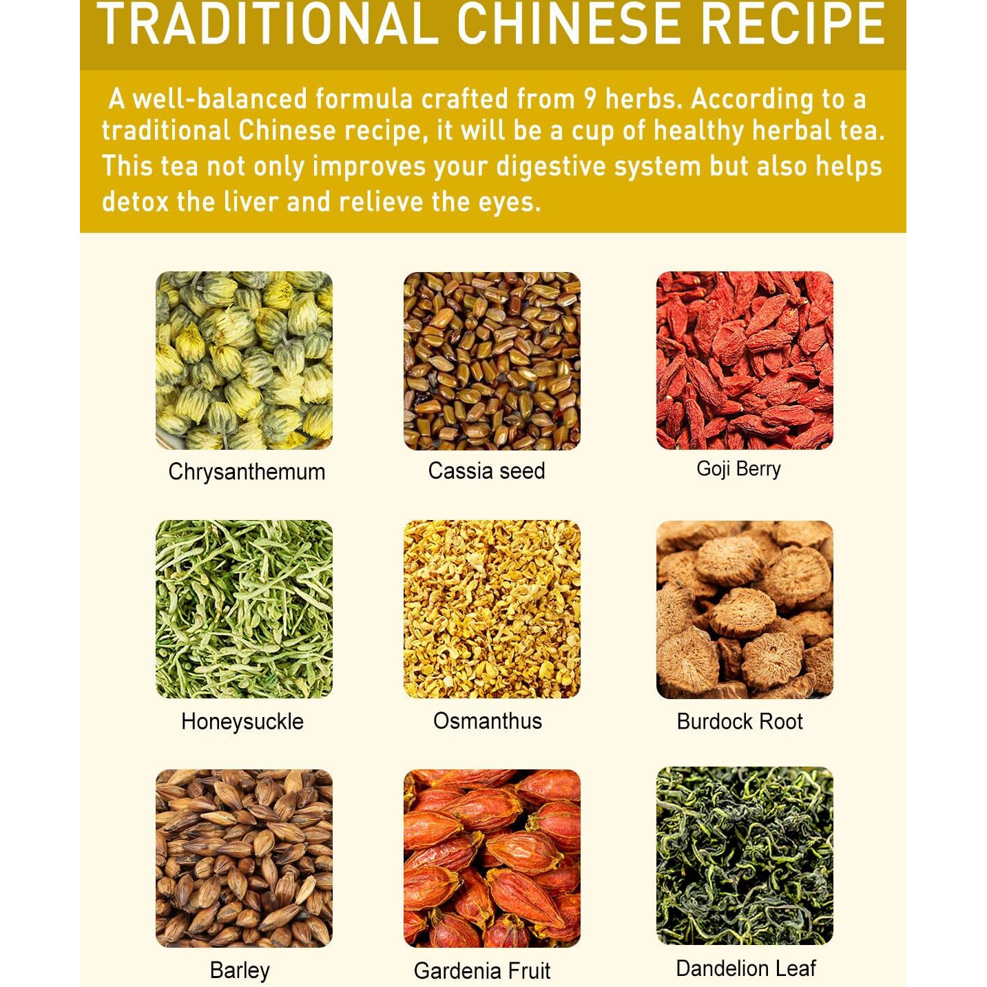 Olvvla - Liver Care Tea - 6G X 20 Count Tea Bags - Chrysanthemum Cassia Seed Tea For Healthy Liver - Daily Liver Nourishing Tea - Liver Detox & Stress Relief