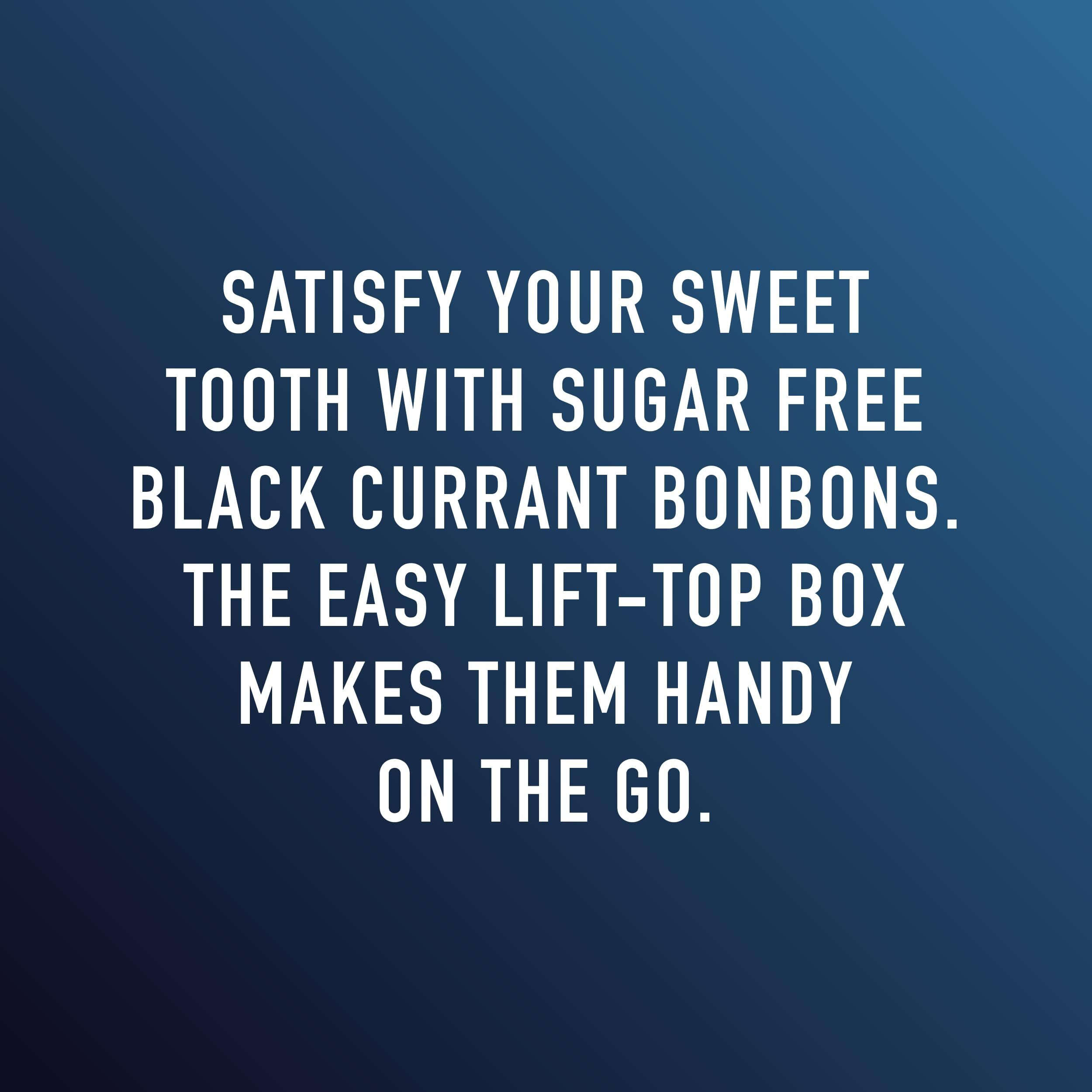 Swiss Imports Sugar Free Bonbons Hard Candy Drops, Blackcurrant, 1.4 Oz/ 40G Box, 9 Pack