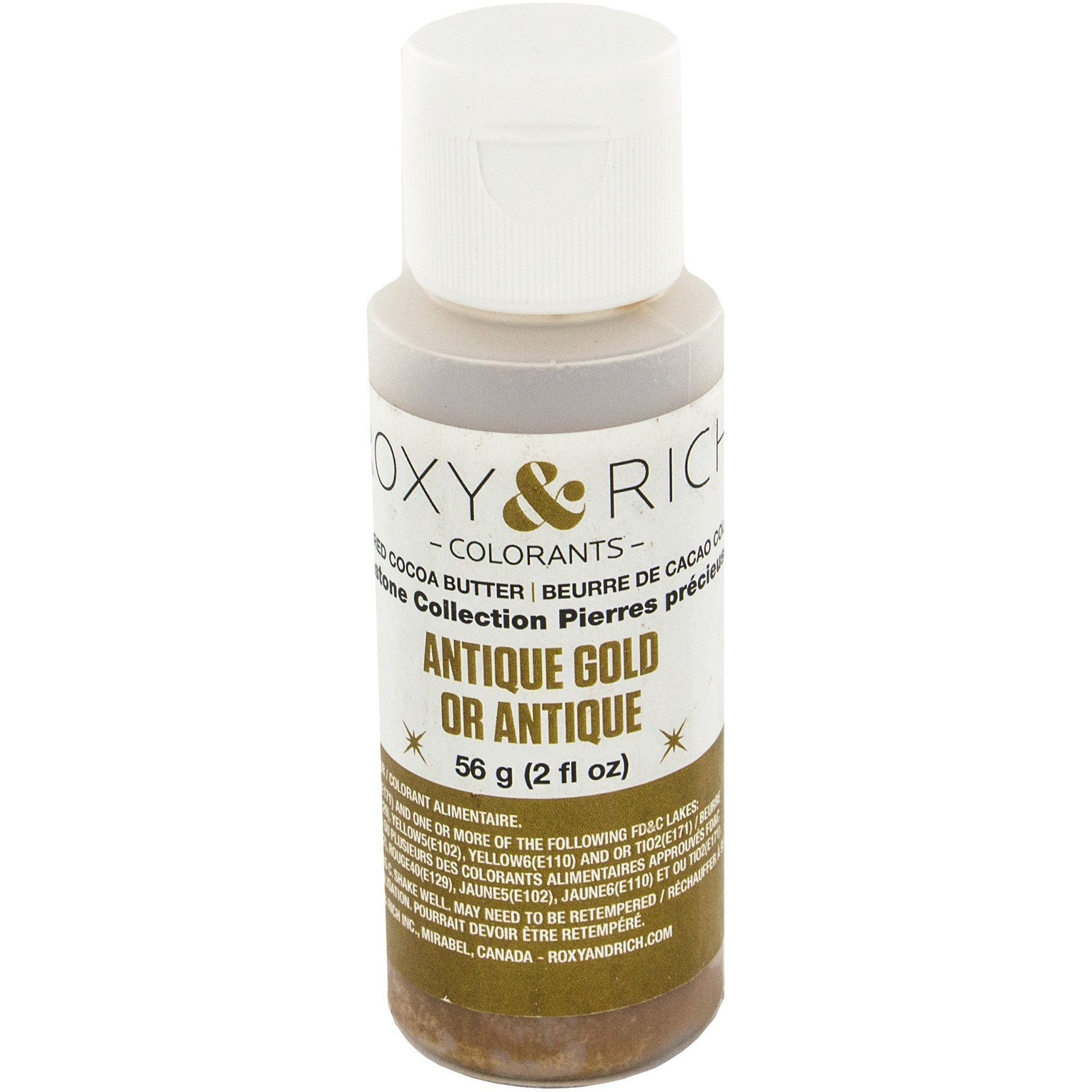 Roxy & Rich Gemstone Collection Cocoa Butter, 56 Grams Antique Gold