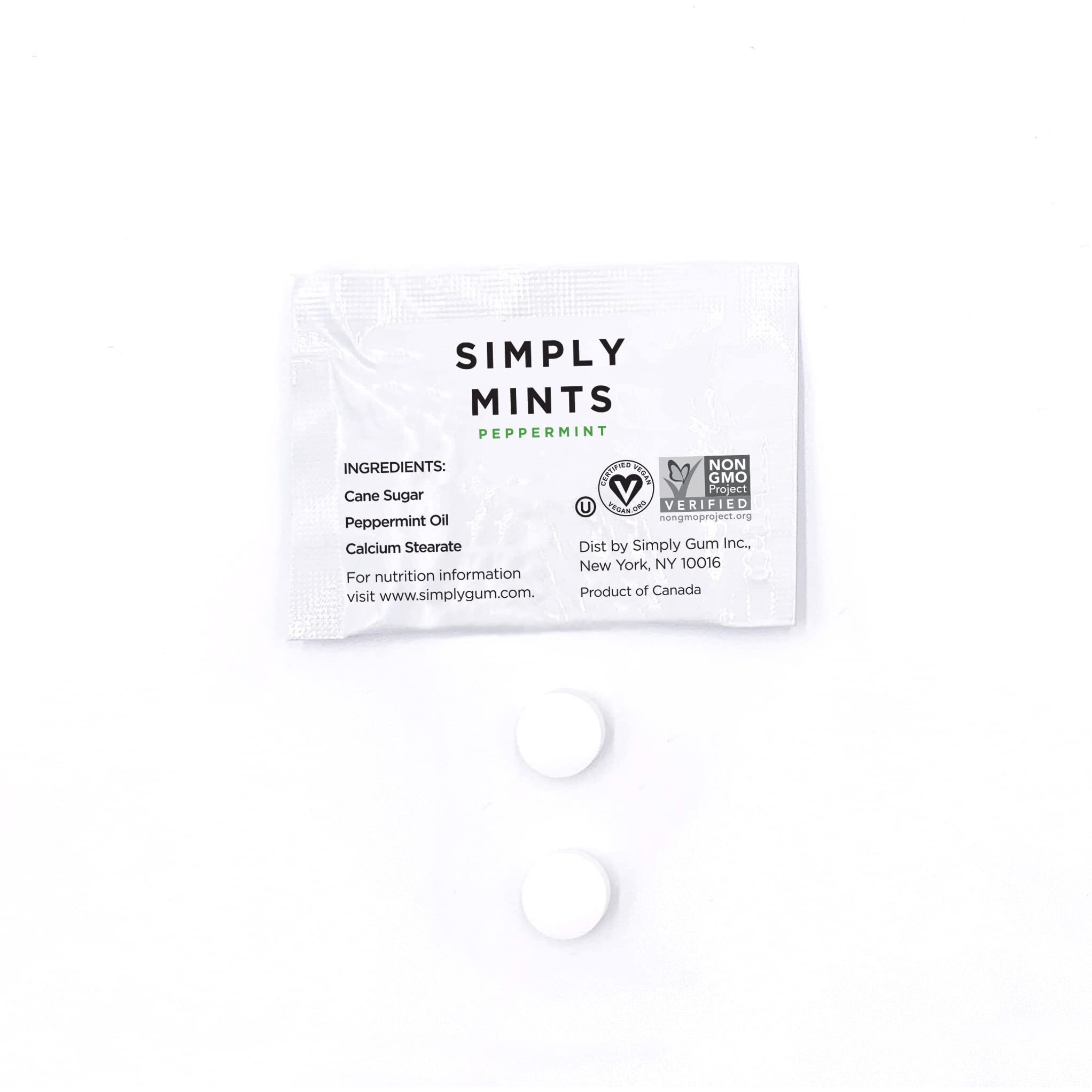 Simply Gum Individually Wrapped Mints | "&quotHello Baby"" | Baby Shower, Gender Reveal, Mint Favors | Peppermint | 50 Mint Pouches