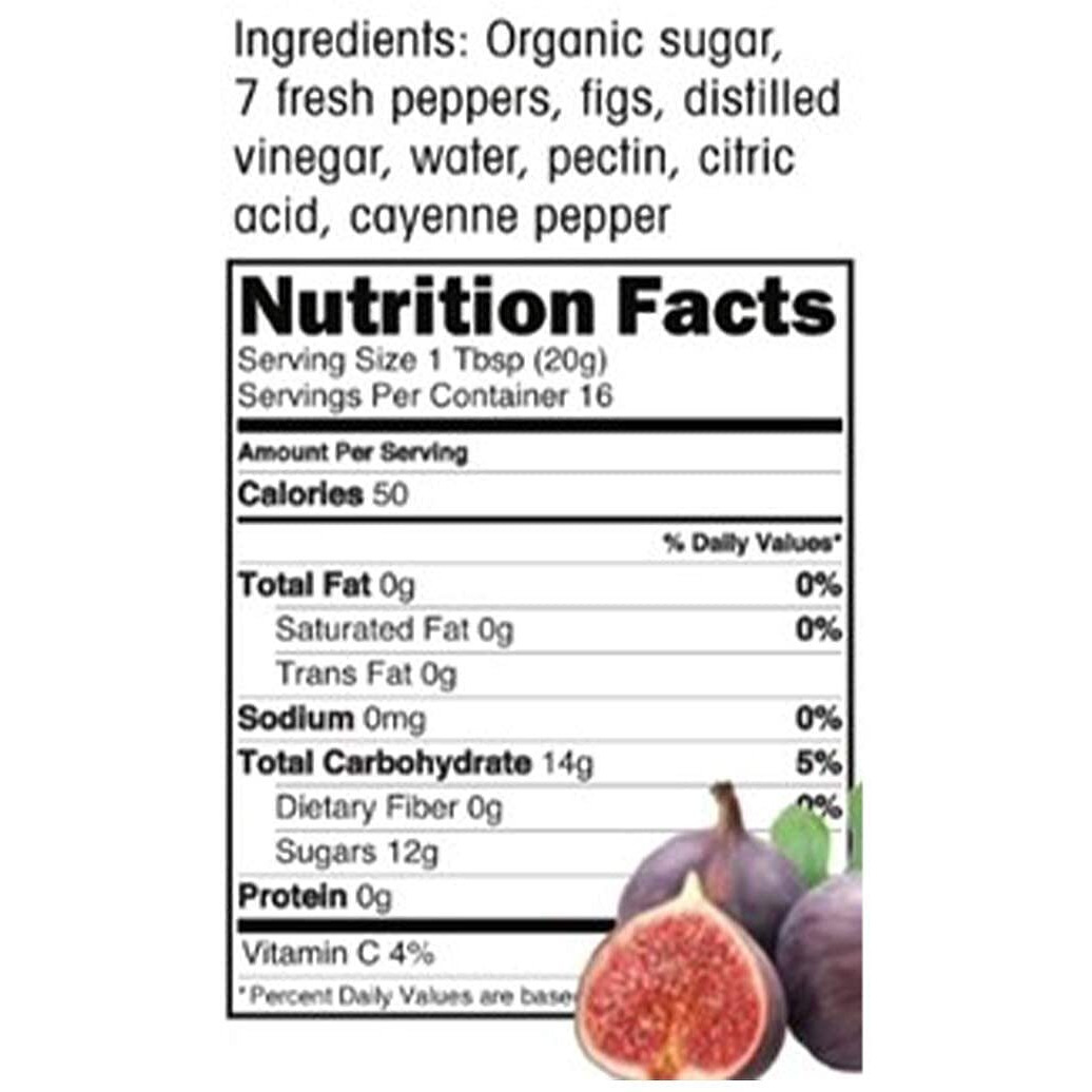Jenkins Jellies Fiery Figs Hot Pepper Jelly - Sweet & Spicy Jalapeo Jelly - Gluten Free, Vegan Pepper Jam - Use As A Glaze, Dipping Sauce, Or Dessert Topping - All Natural & Usa Made - 11 Ounces