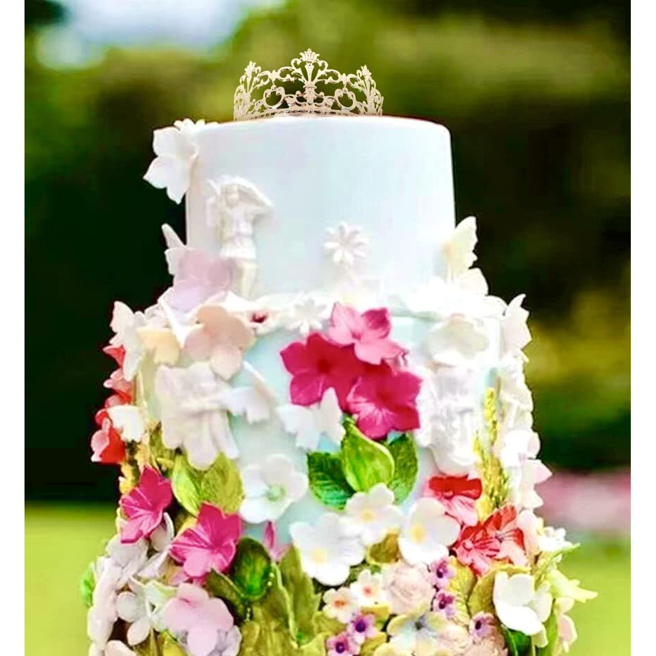 Vintage Princess Crown Cake Topper Decoration For Boys And Girls, Cake Decorations For Weddings Rose Gold