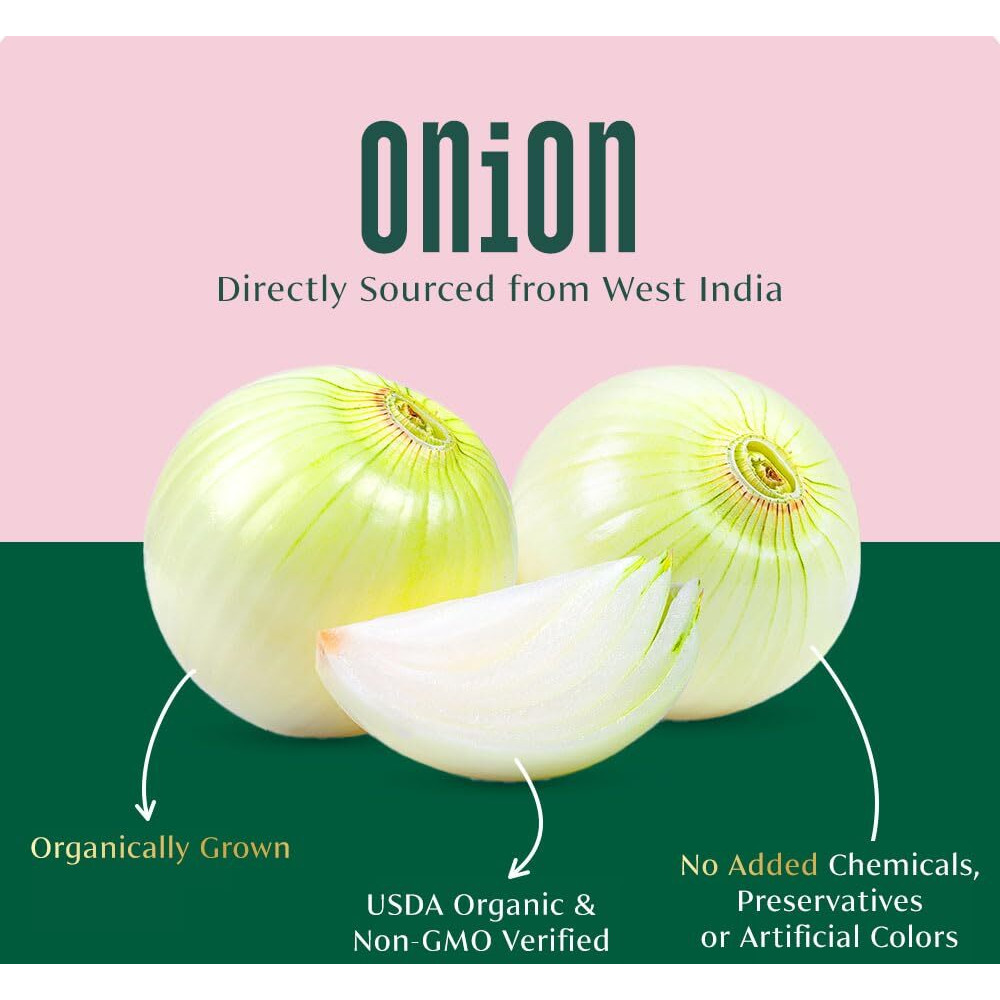 Vahdam, Organic Onion Powder (2.47Oz/70G) Gluten Free, Non Gmo, 100% Raw | Aromatic Spice, Perfect For Seasoning, Cooking | Direct From Source