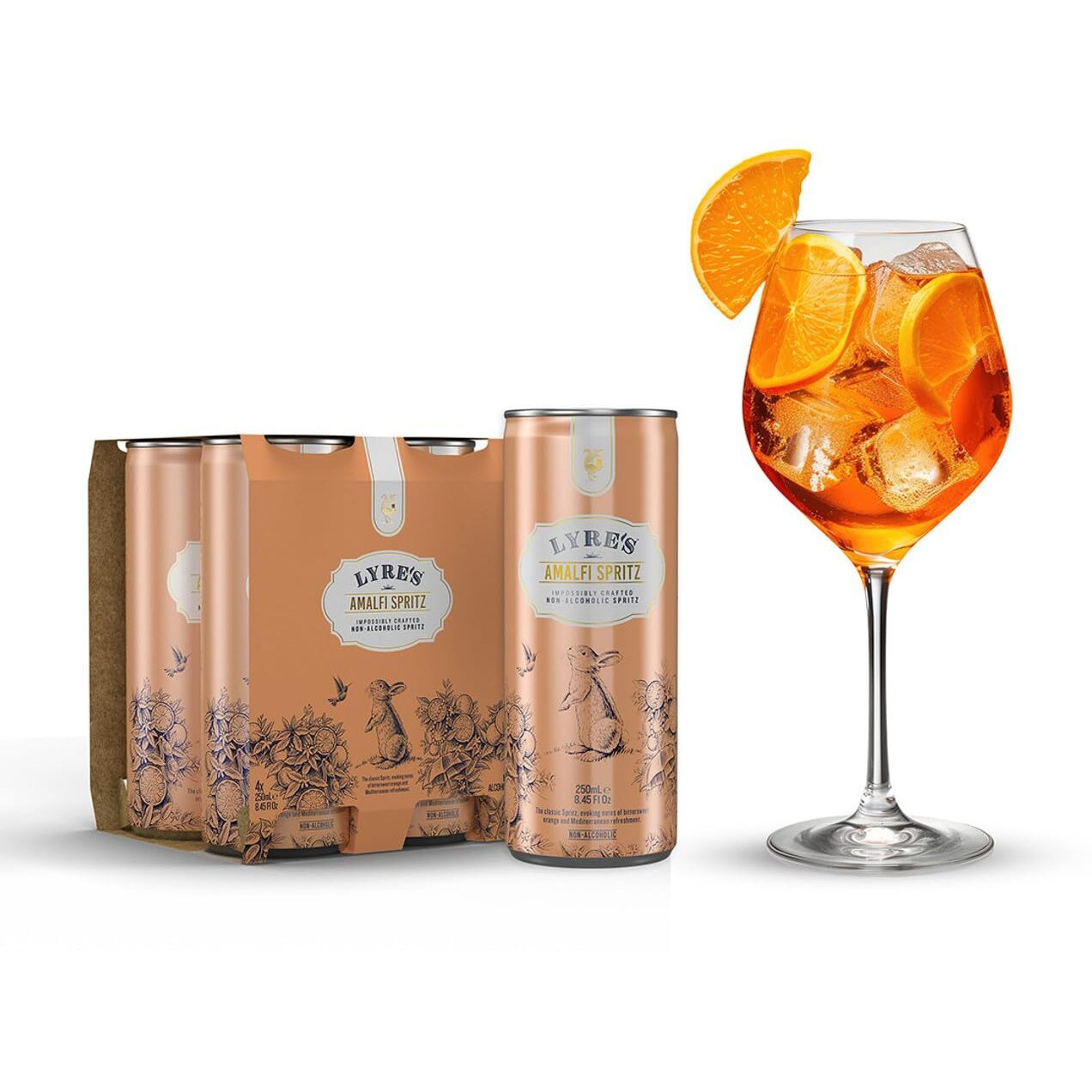 Lyre's Amalfi Spritz - Non Alcoholic Spirit | Ready To Drink Cocktail | Case Of 24 | Premium | 250Ml X 24