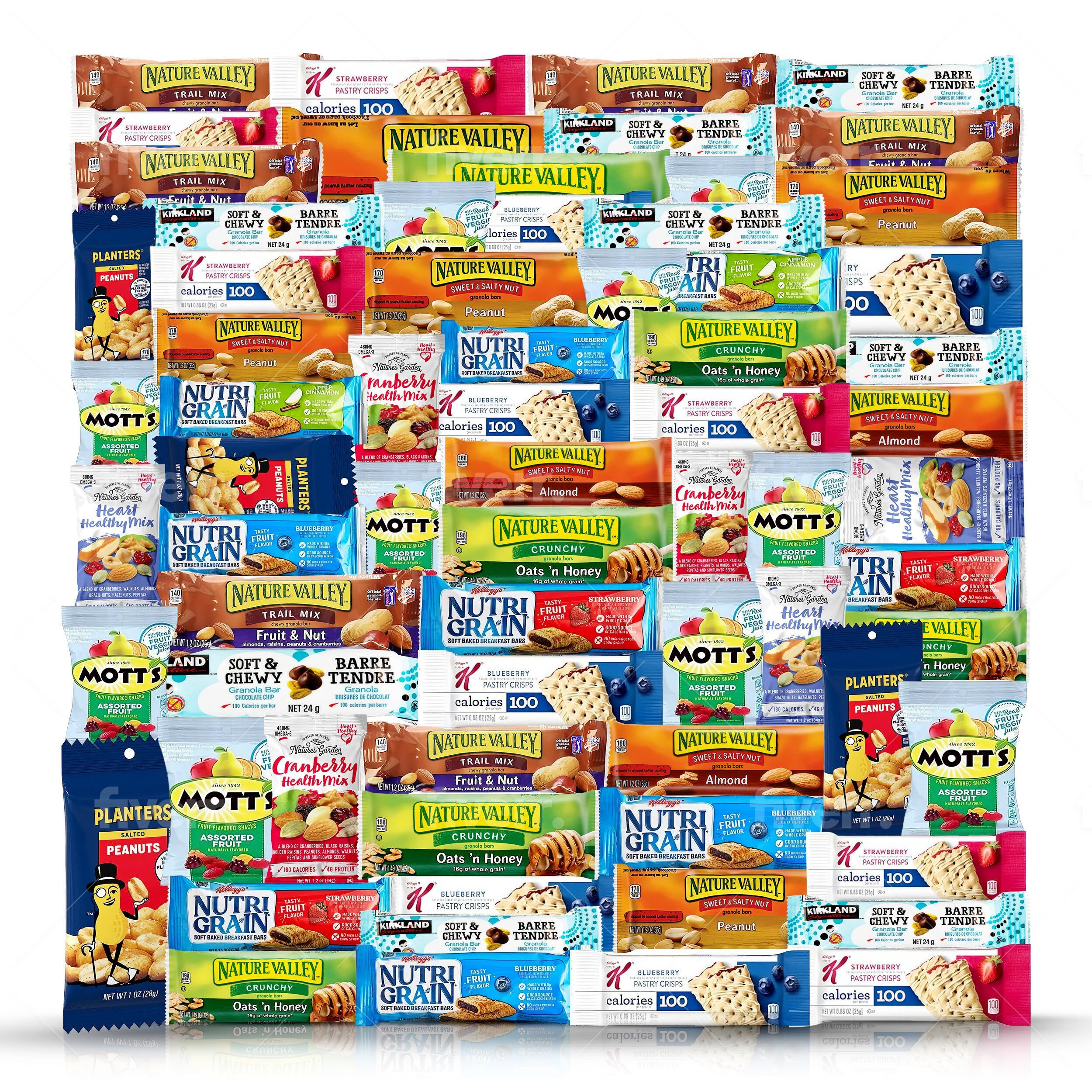 Healthy Snacks, Care Package 67 Count Premium Healthy Mixed Snack Box & Snacks Gift Variety Pack - Great For Home, Lunches, Work, Grab And Go, Office, Meetings, - Breakfast Bars, Bulk Granola Bars, Snacks