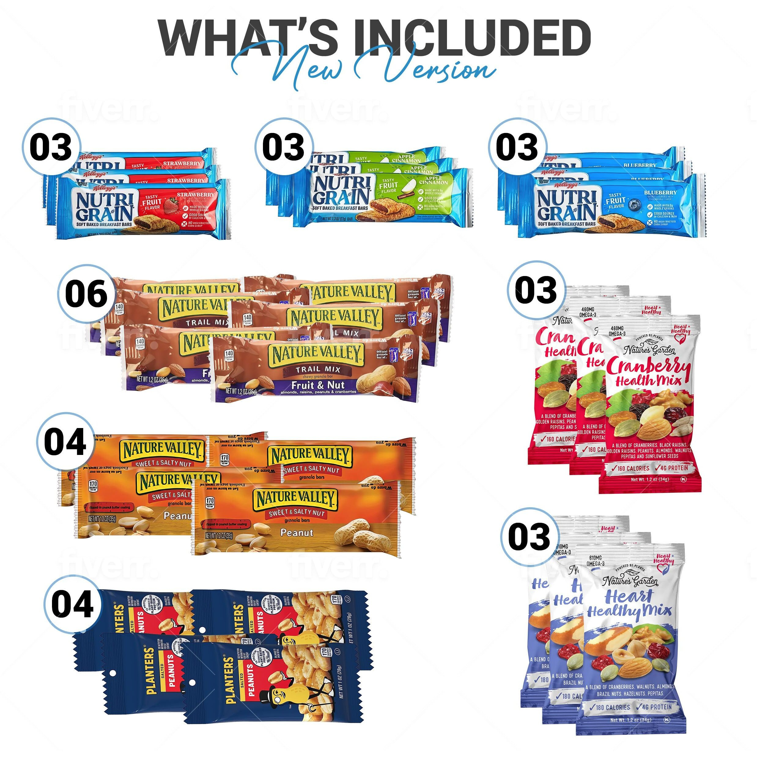 Healthy Snacks, Care Package 67 Count Premium Healthy Mixed Snack Box & Snacks Gift Variety Pack - Great For Home, Lunches, Work, Grab And Go, Office, Meetings, - Breakfast Bars, Bulk Granola Bars, Snacks