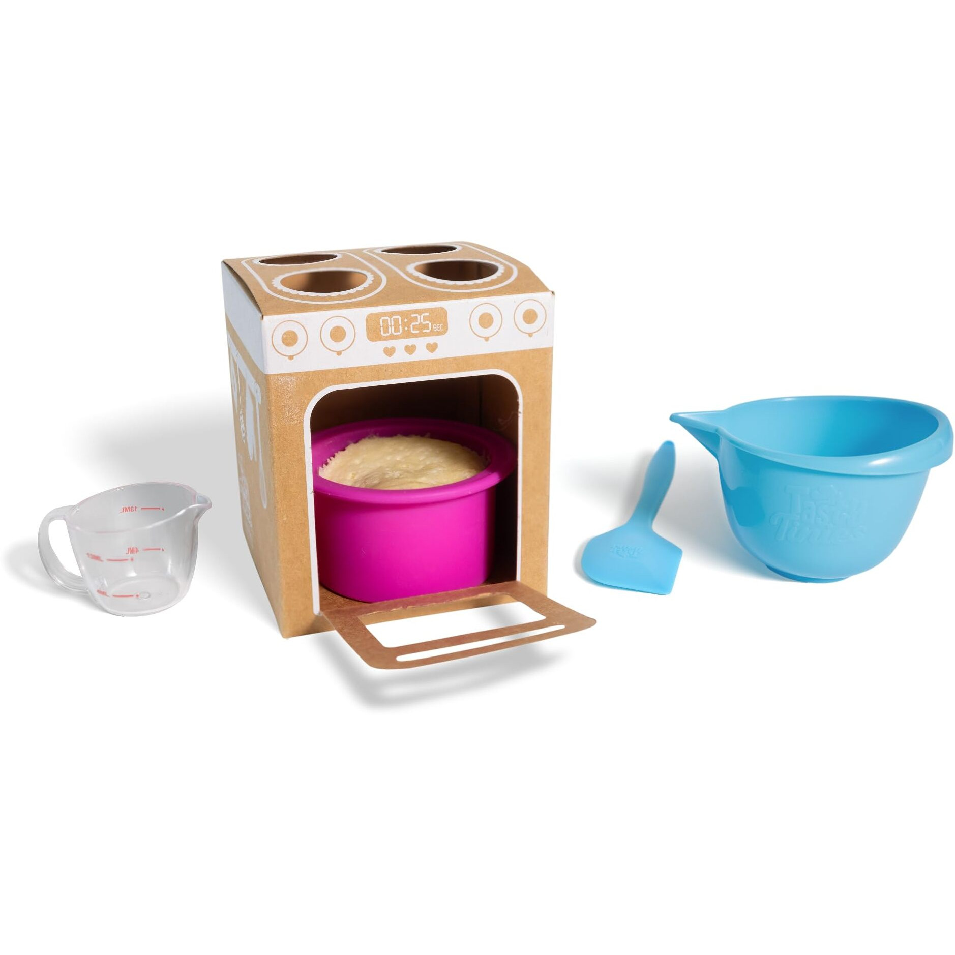 Goliath Tasty Tinies Bake Shop Vanilla Cake Mix Kit With Unicorn Tracks Sprinkles & Vanilla Frosting Mix | Bake & Decorate 2 Real Mini Cakes | Includes Mini Tools & Ingredients | Ages 6+