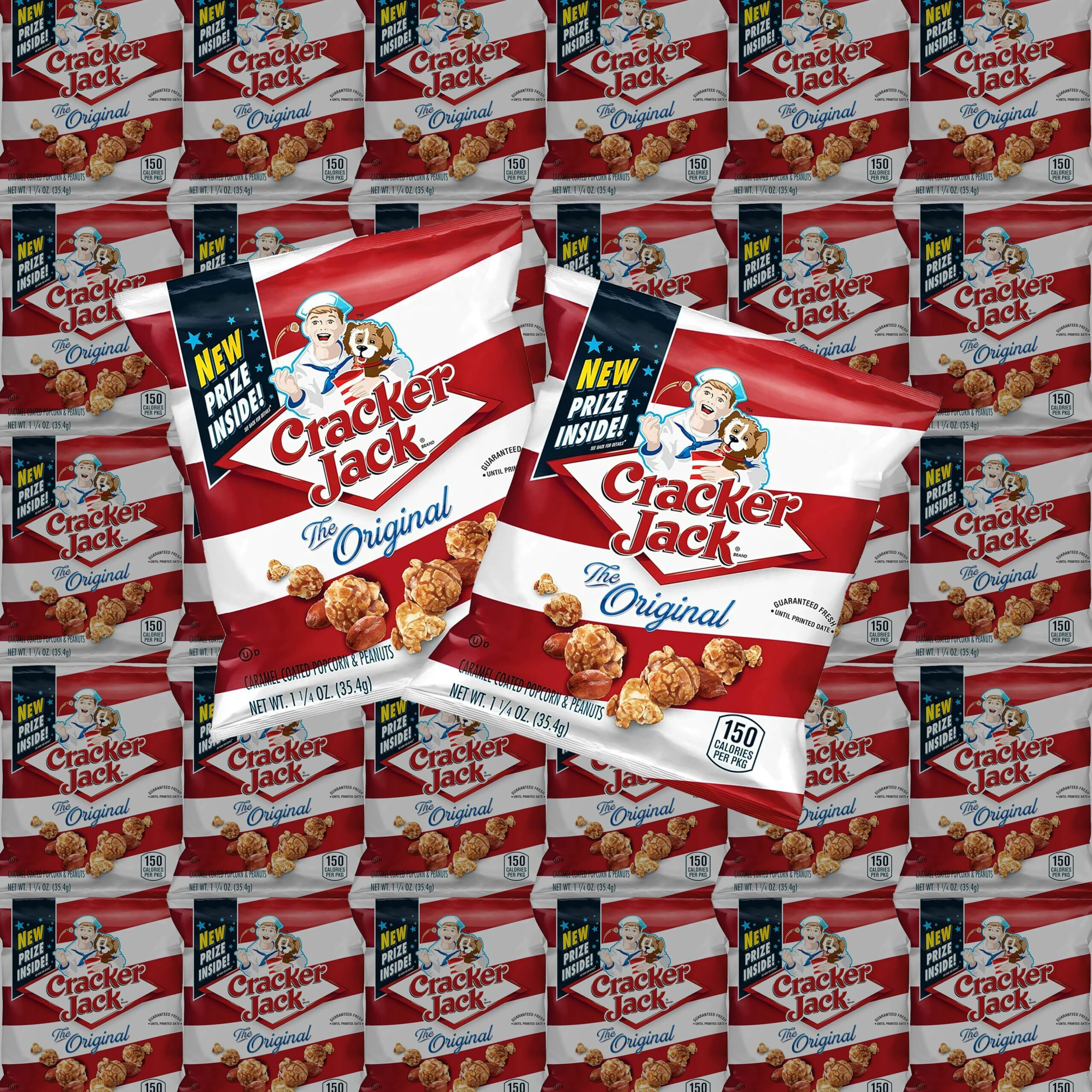 Cracker Jacks Bulk Caramel Coated Popcorn And Peanuts, 30 Count / 1.25 Oz. By Bussin Boxes