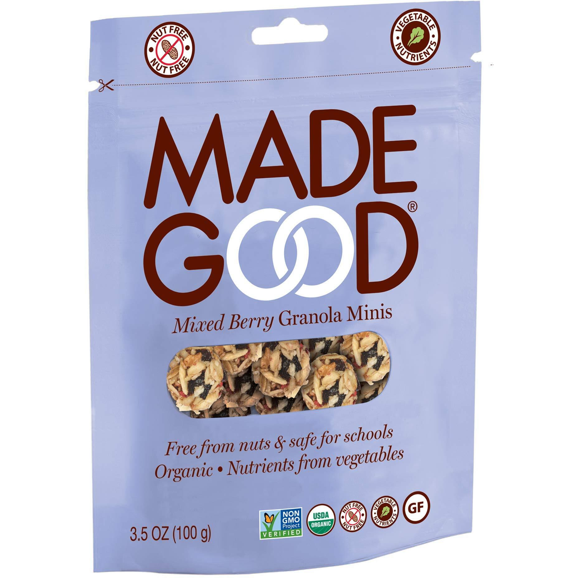 Madegood Mixed Berry Granola Minis, Usda Certified Organic, Gluten Free & Non-Gmo, 3.5 Oz (Pack Of 6)