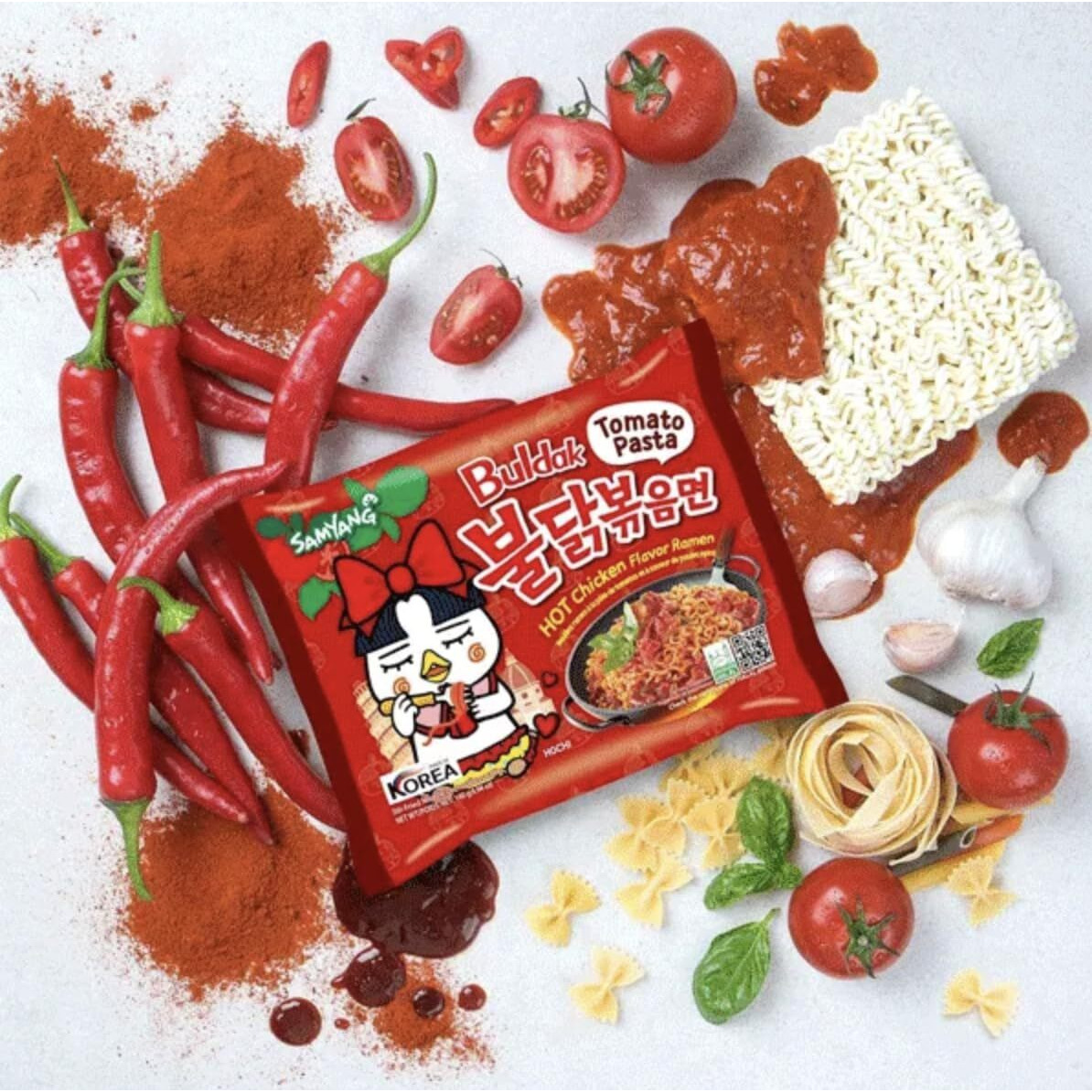 Samyang Buldak Hot Spicy Chicken Ramen Noodle Korean Stir-Fried Ramen, Carbonara & Habanero Lime Flavor, 5 Pack For Each Flavor (5, Carbonara, Tomato Pasta, Jjajang, X2 Spicy, Habanero Lime)