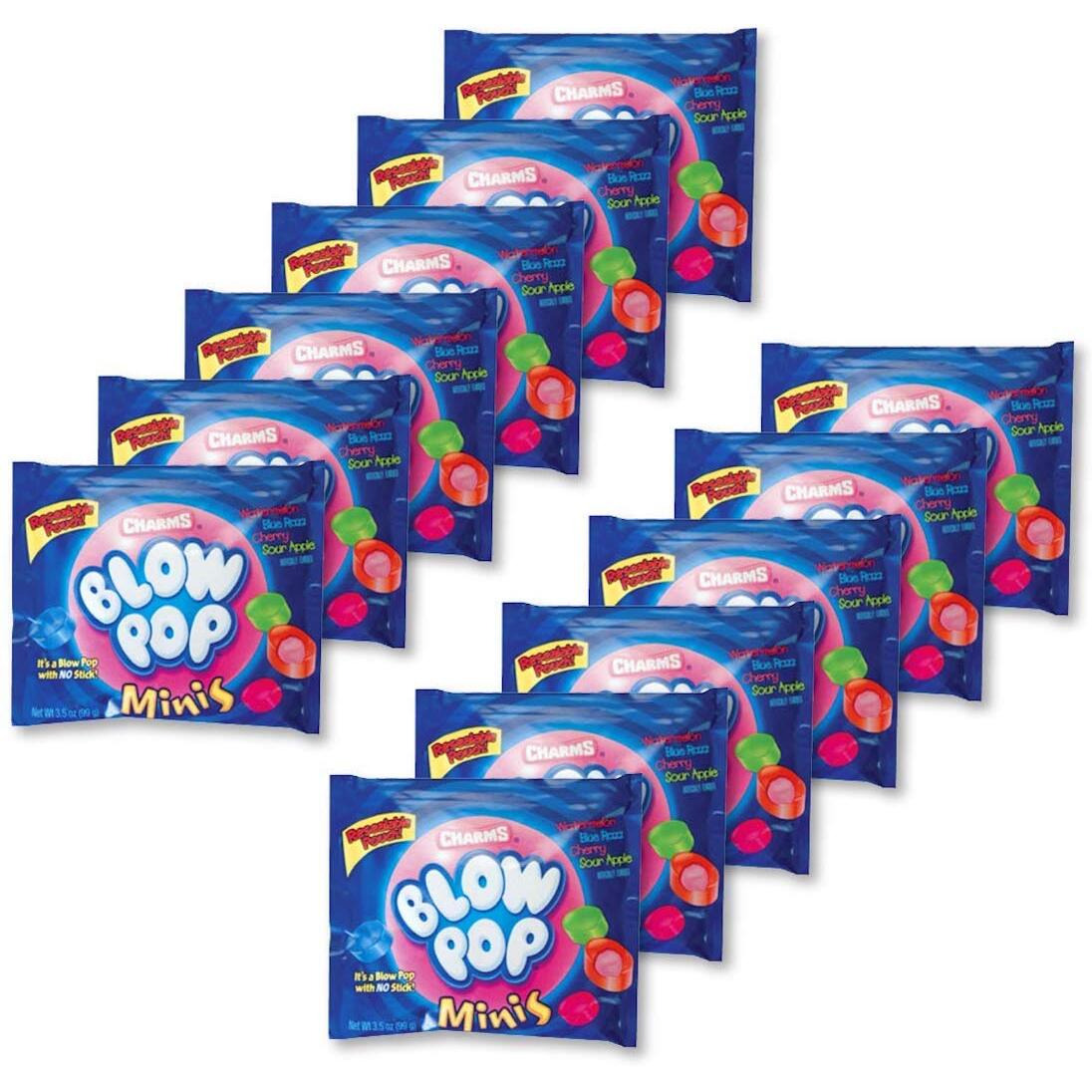 Charms Blow Pops Minis, 3.5 Oz. Bags, 12-Count