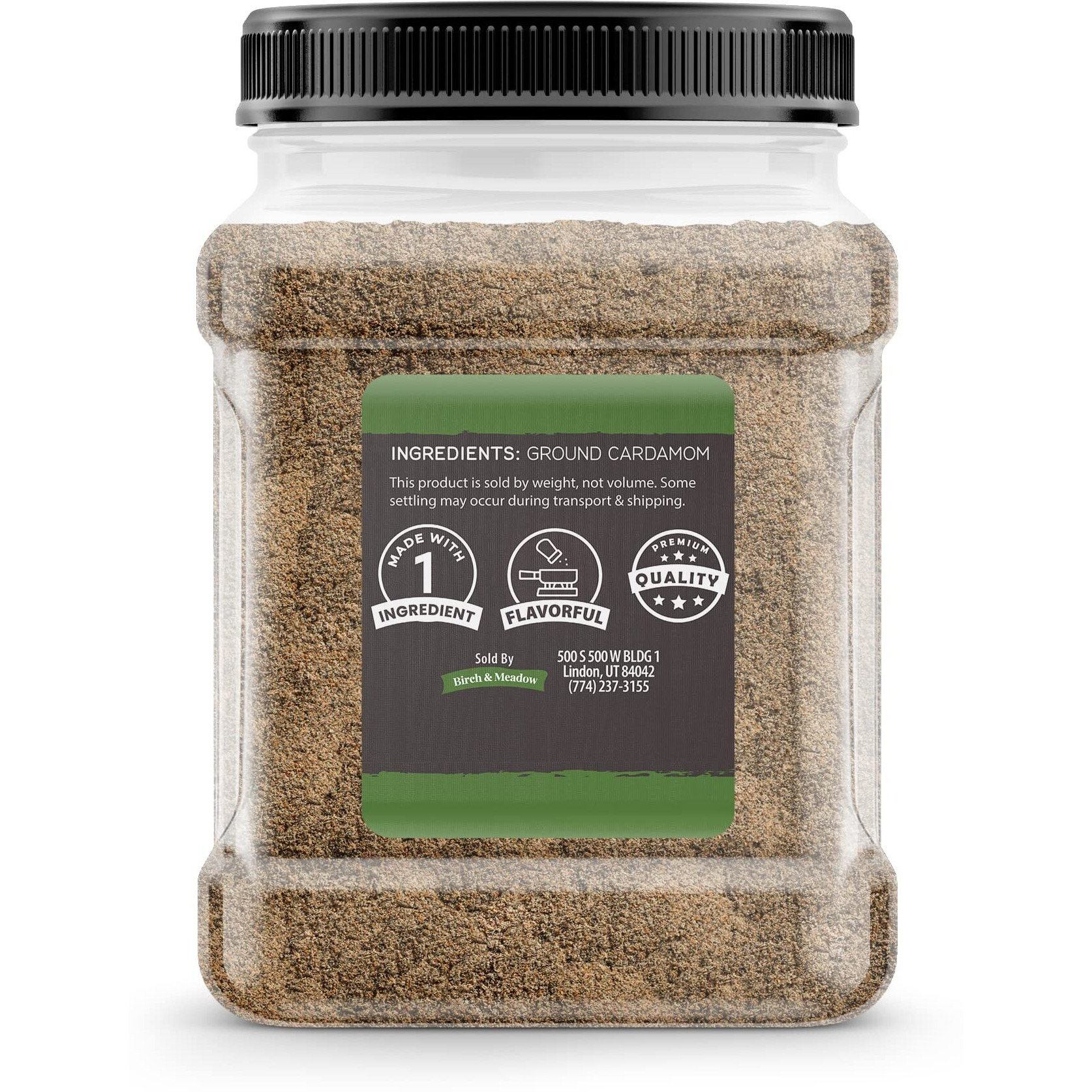 Birch & Meadow 1.5 Lb Of Ground Cardamom, Spicy & Fruity, Versatile
