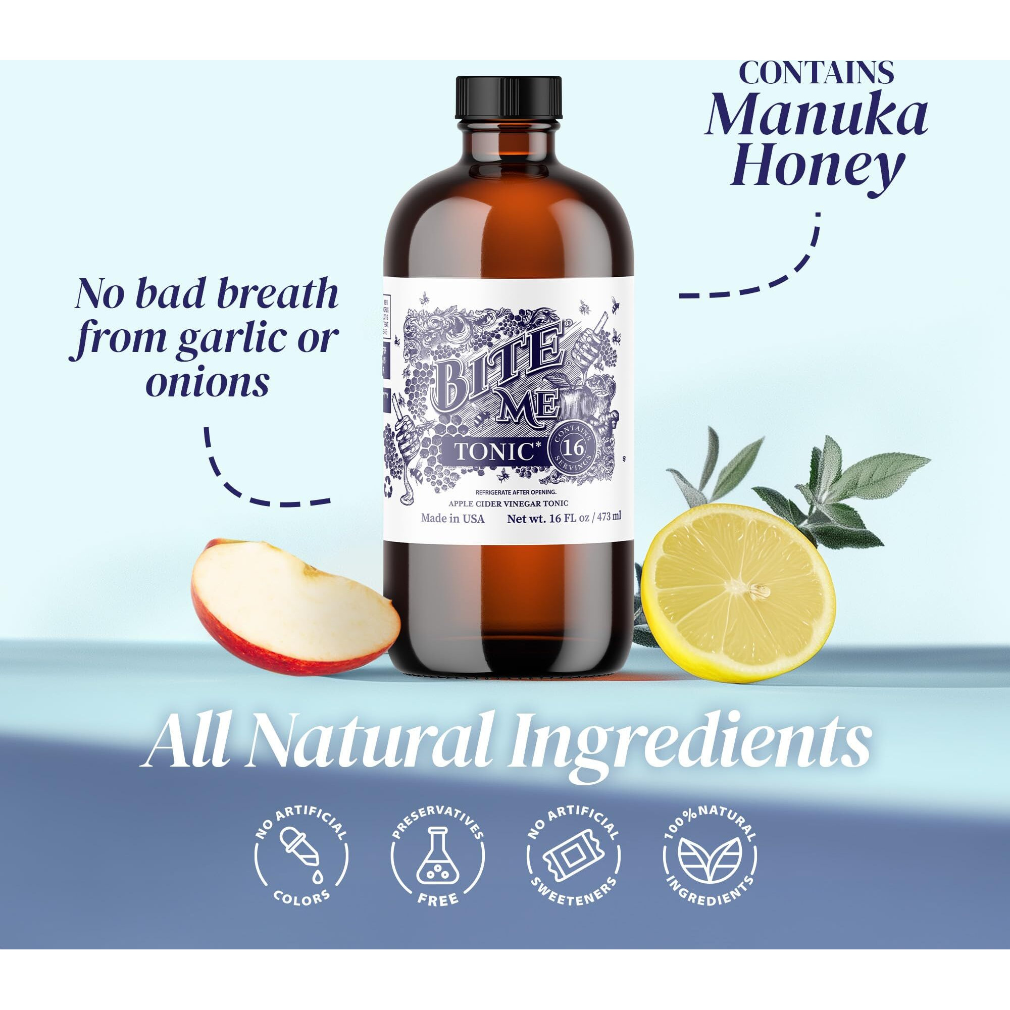 Bite Me Tonic - Apple Cider Vinegar With Manuka Honey Tonic