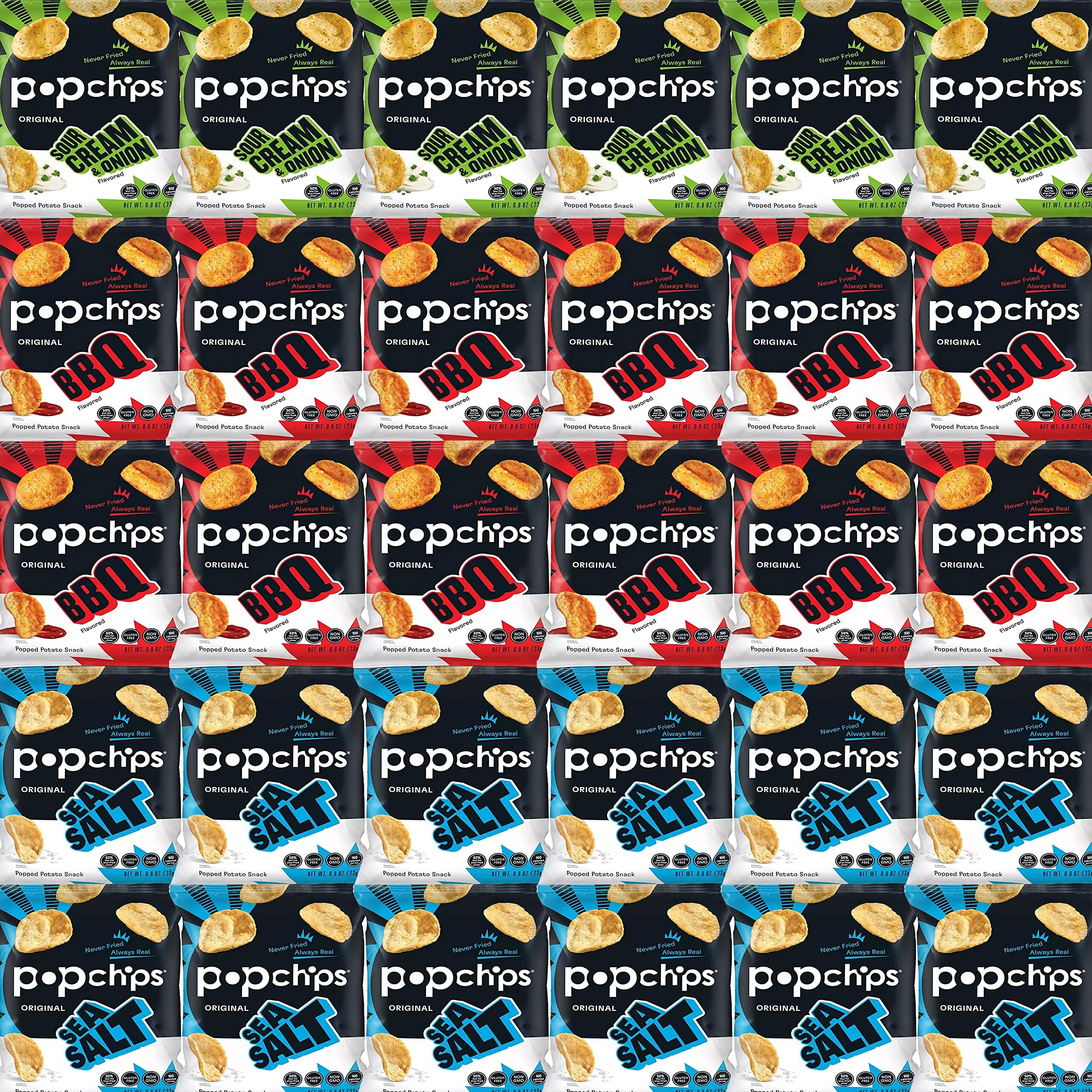 Bulk Popchips Variety Pack - 30 Count / 0.8 Oz By Bussin Boxes