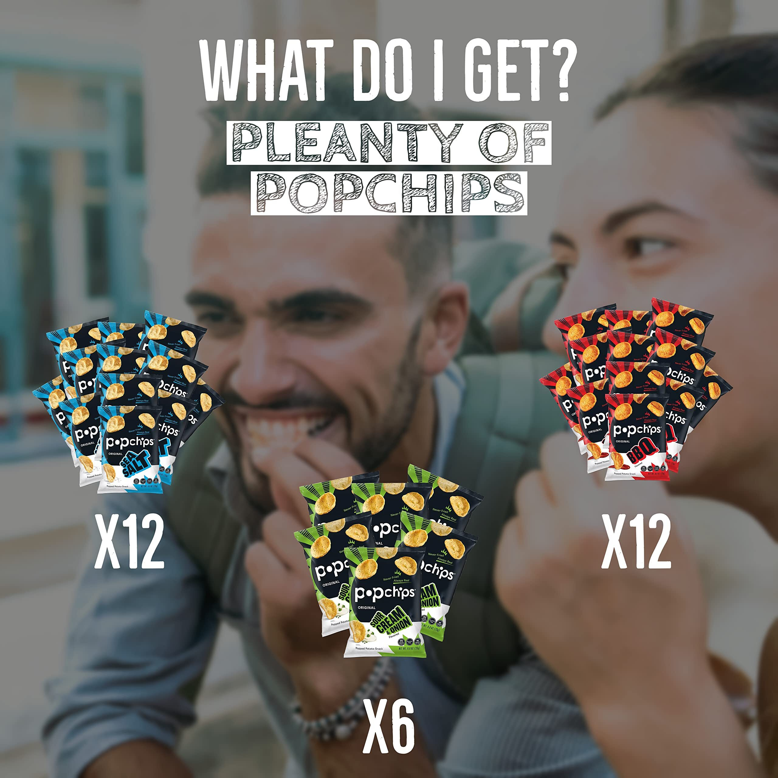 Bulk Popchips Variety Pack - 30 Count / 0.8 Oz By Bussin Boxes