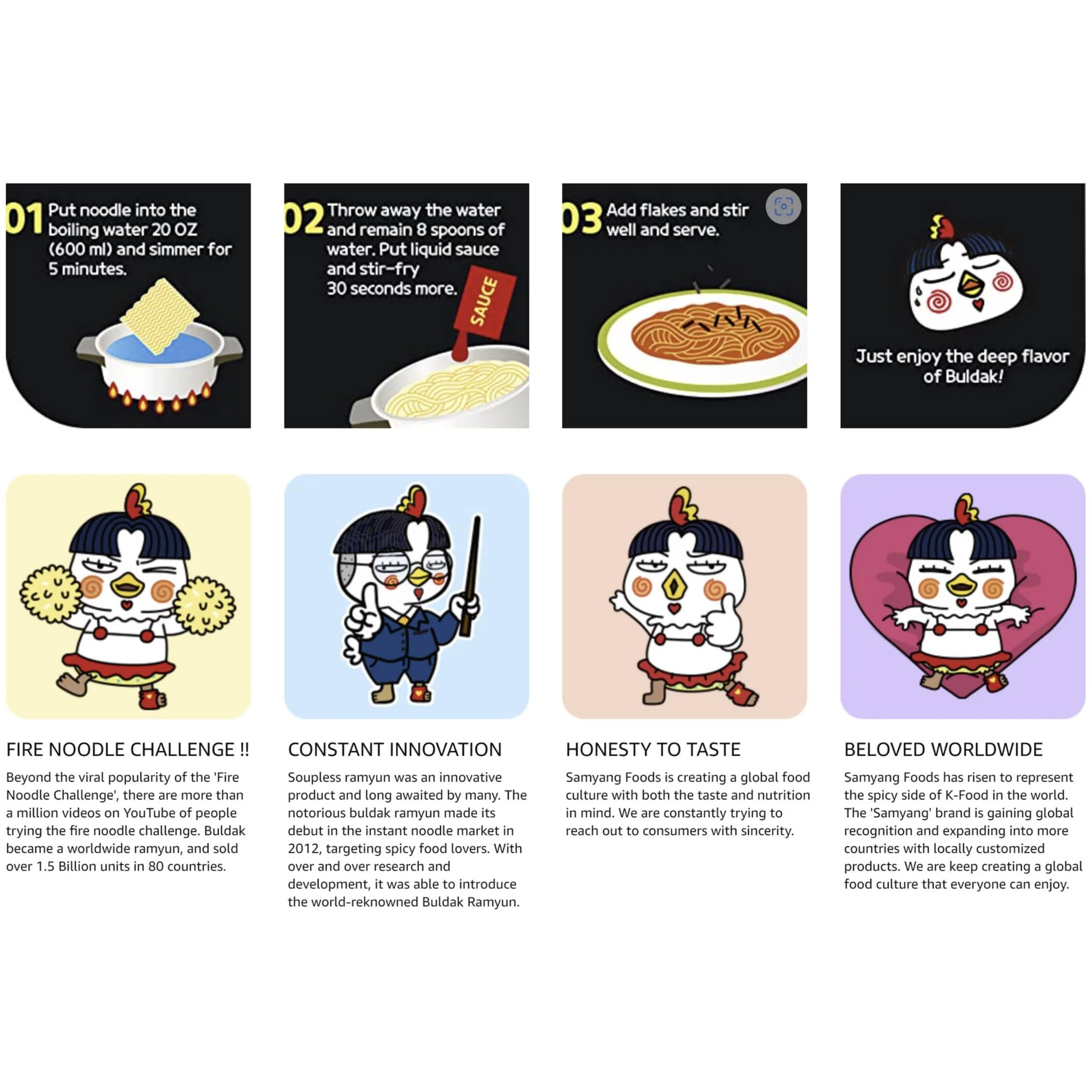 Samyang Buldak Hot Spicy Chicken Ramen Noodle Korean Stir-Fried Ramen, Carbonara Flavor (40, Carbonara)