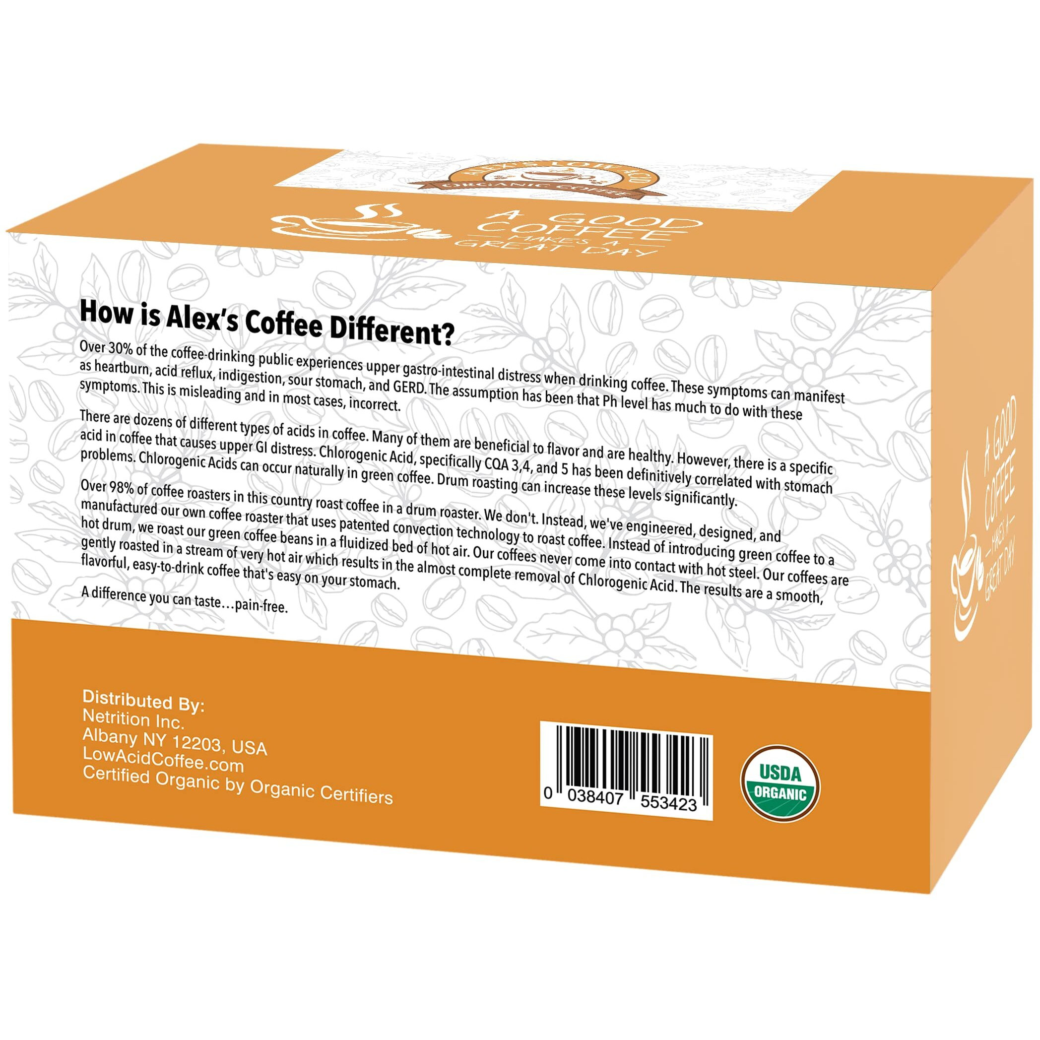 Alex's Low Acid Organic Coffee K-Cups (12 Servings) - French Roast