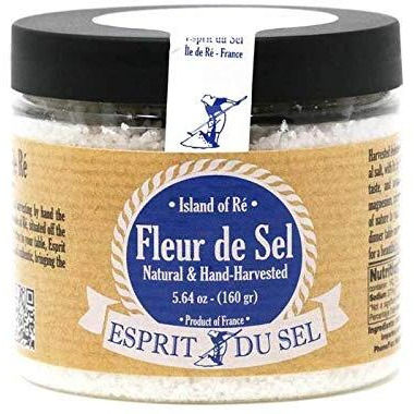 Esprit Du Sel - Fleur De Sel 2 Pack (Two 5.64 Oz Jars) - All Natural Sea Salt - Two Pack Fleur Du Sel (11.28 Total Ounces)
