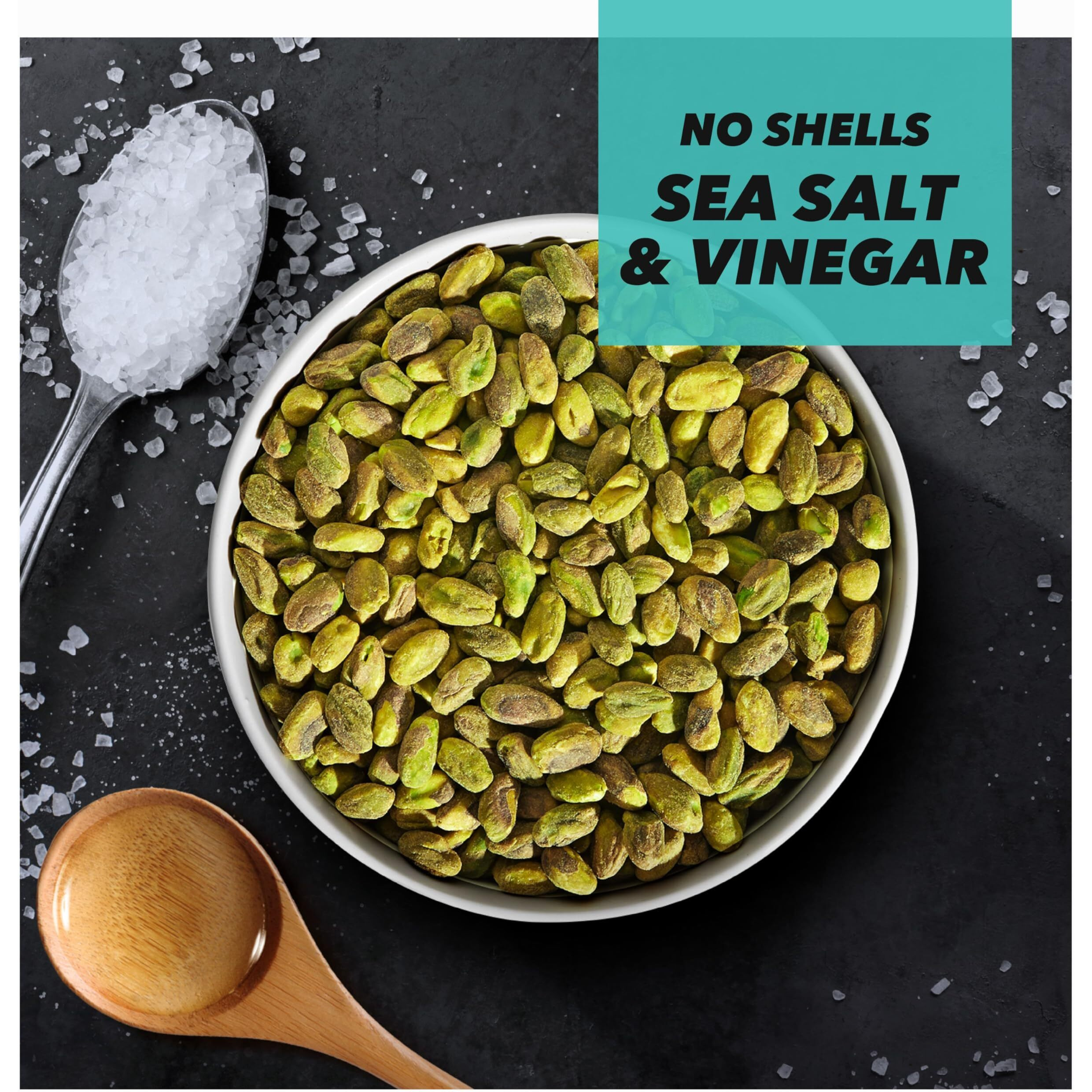 Wonderful Pistachios No Shells, Sea Salt & Vinegar Nuts, 22 Ounce Resealable Bag, Protein Snacks, Gluten Free, Healthy Snack