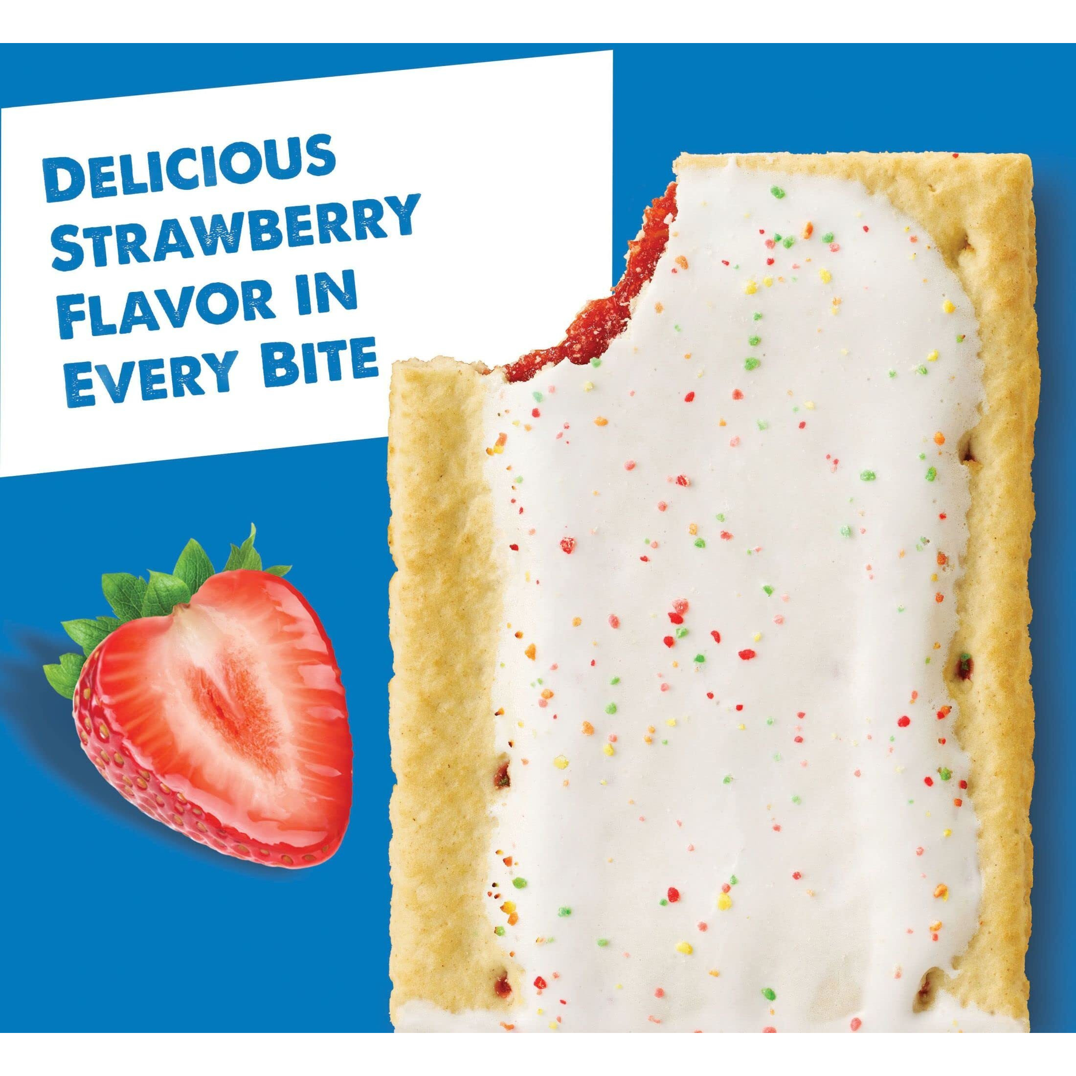 Pop-Tarts Toaster Pastries, Breakfast Foods, Kids Snacks, Value Pack, Frosted Strawberry (64 Pop-Tarts)