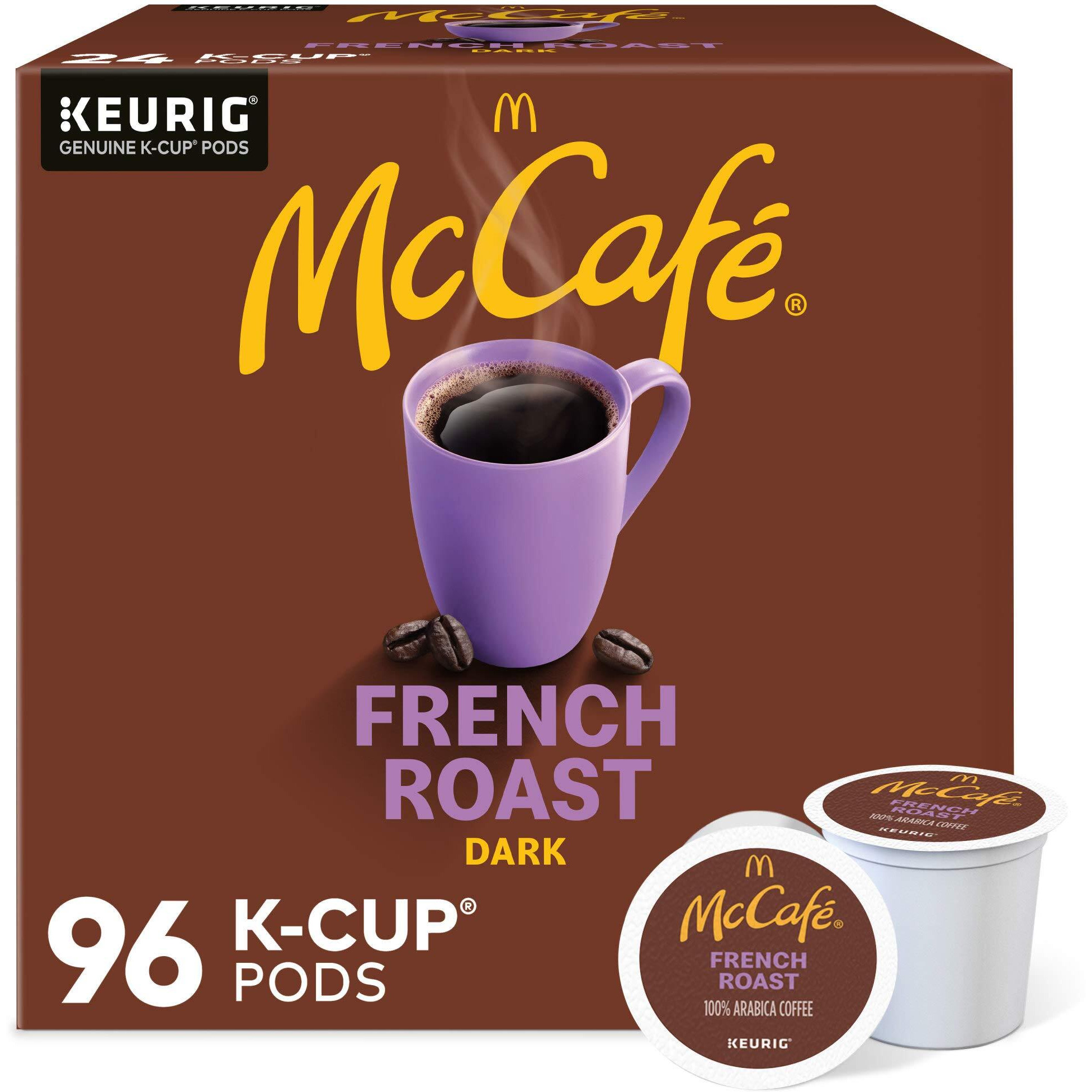 Mccafe French Roast, Single Serve Coffee Keurig K-Cup Pods, Dark Roast, 96 Count (4 Packs Of 24)