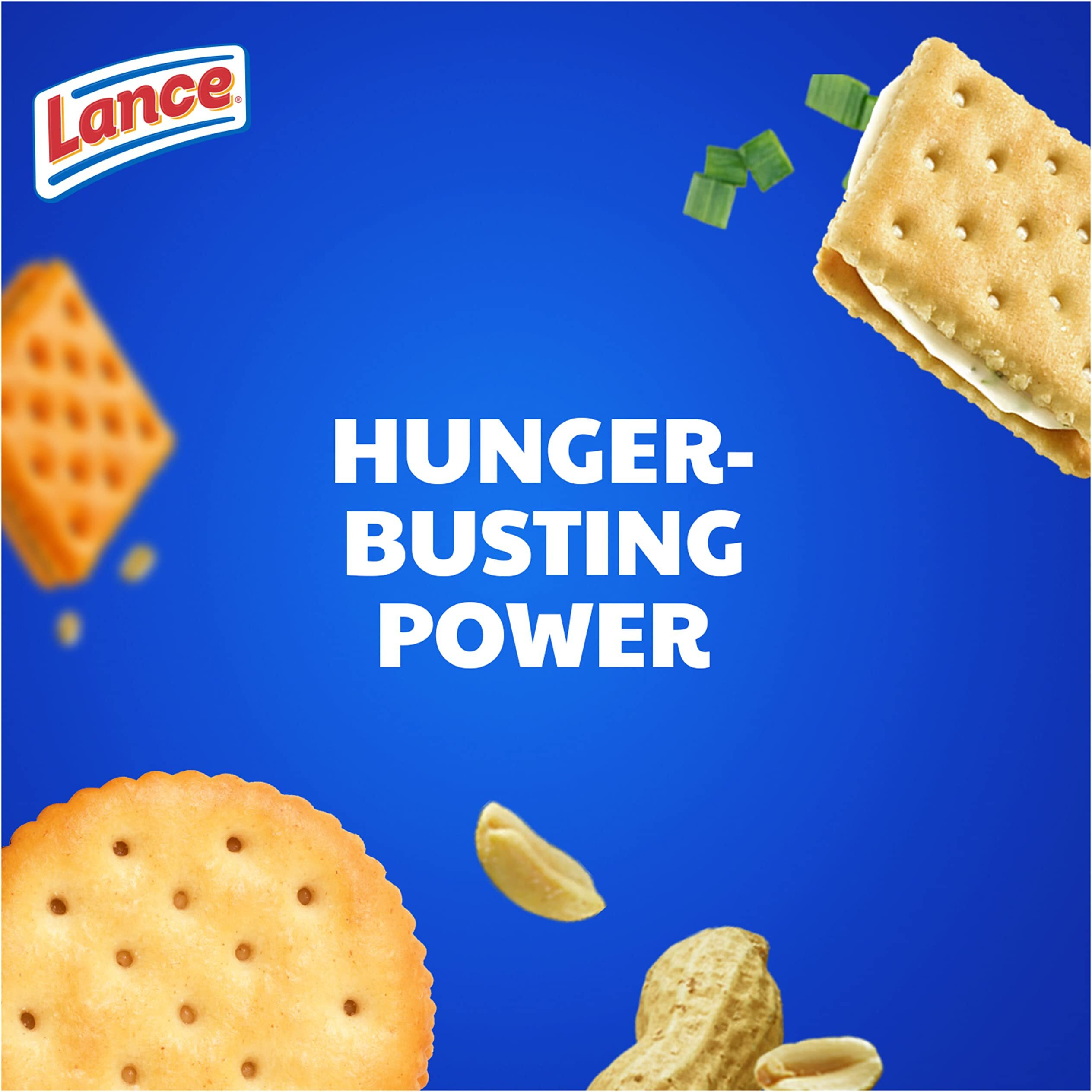 Lance Sandwich Crackers, Variety Pack, 3 Flavors, 20 Individually Wrapped Packs, 6 Sandwiches Each