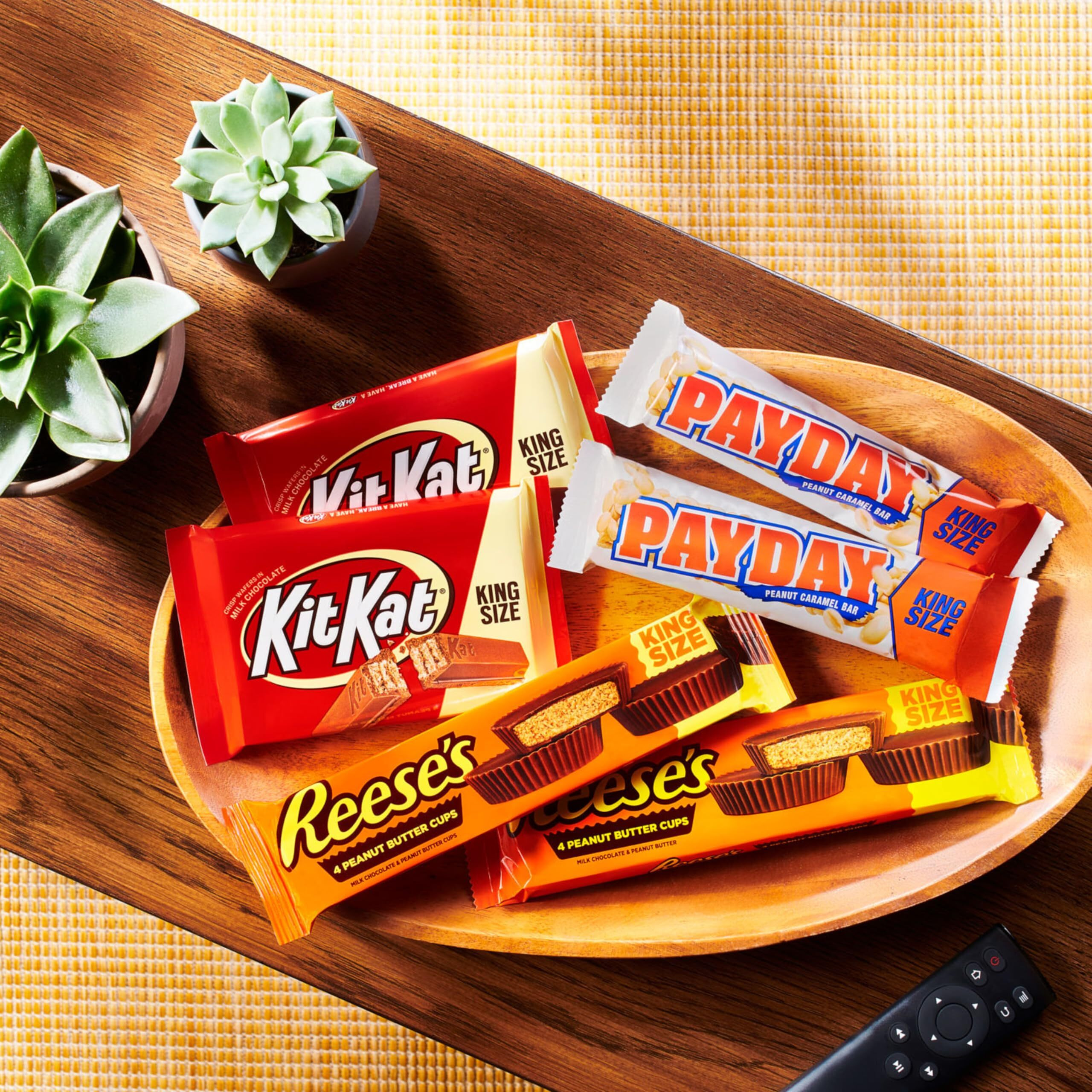 Kit Kat, Payday And Reese's Assorted Flavored King Size, Candy Variety Box, 36.8 Oz