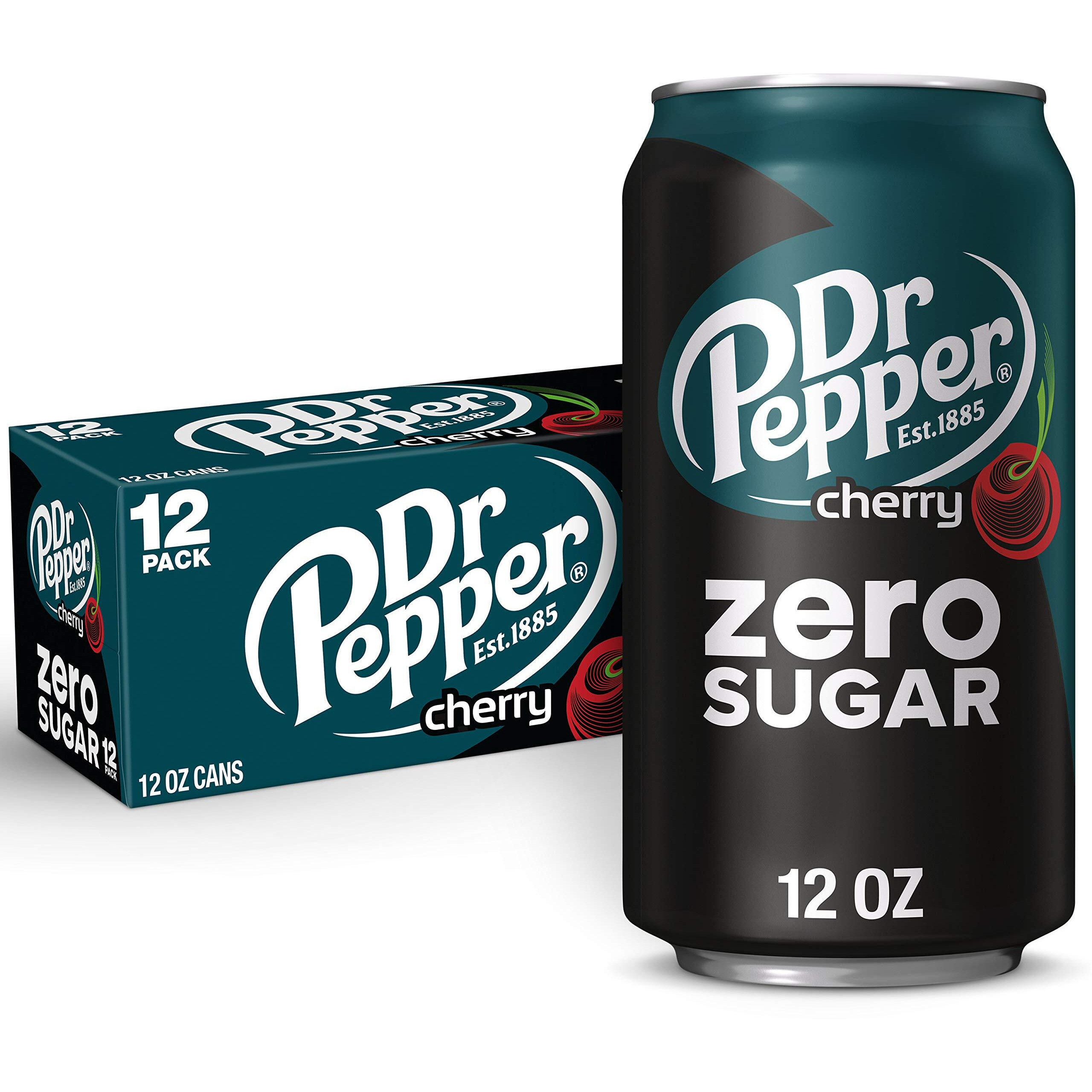 Dr Pepper Zero Sugar - Cherry, 12 Oz, 12 Pk