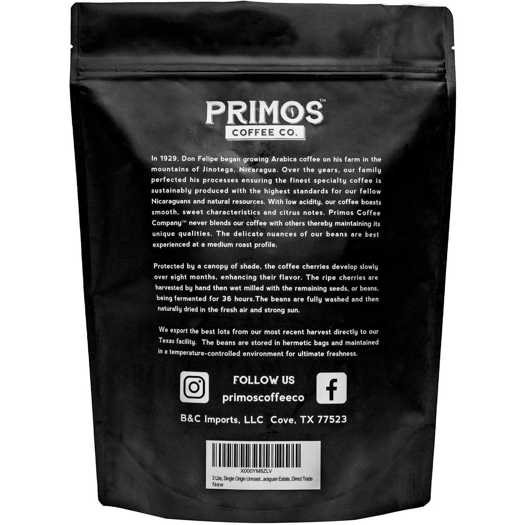 3 Lb, Single Origin Unroasted Green Coffee Beans, Specialty Grade From Single Nicaraguan Estate, Direct Trade (Caturra Varietal)